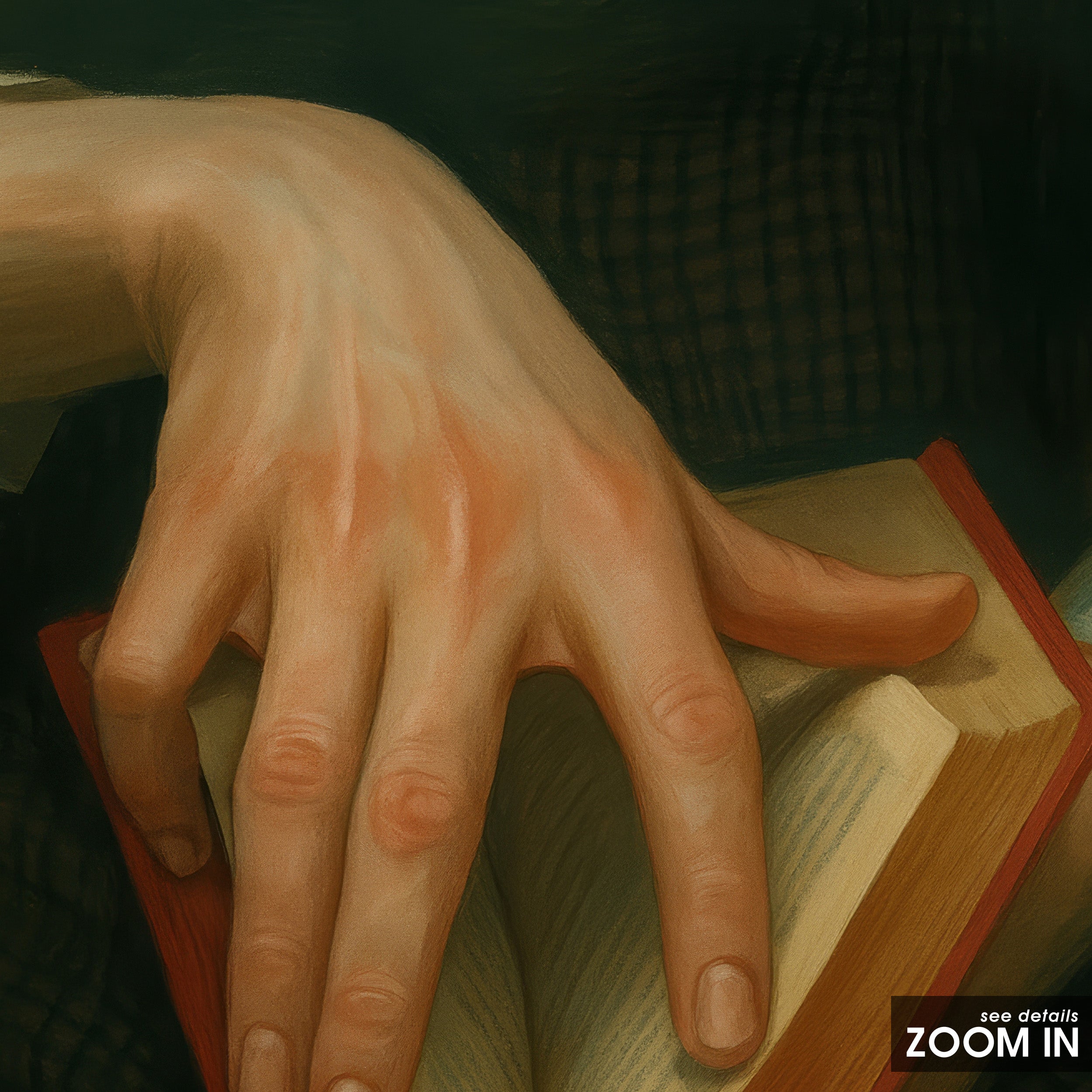 The Page Turner — Book Lover Art Print – in room setting