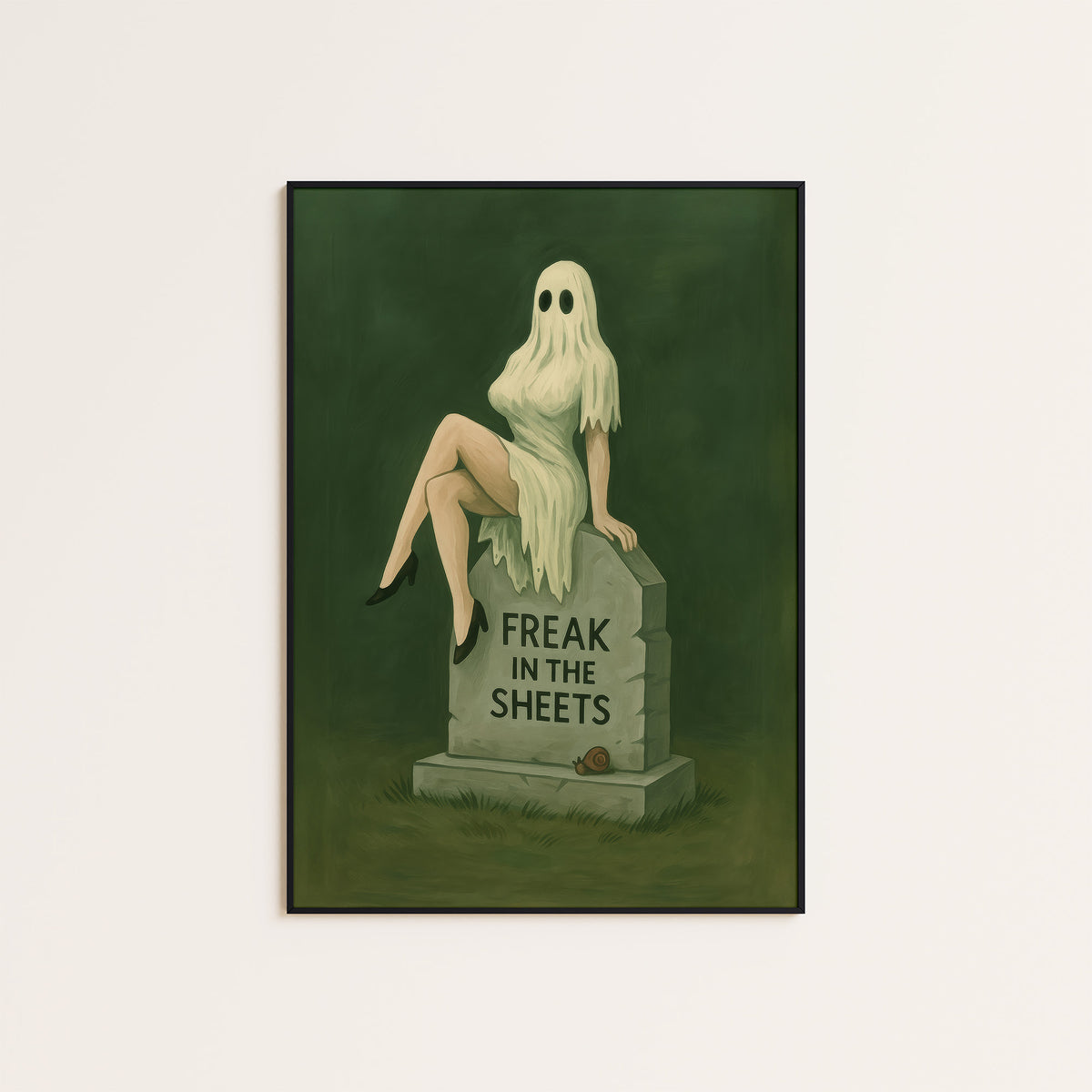 Freak in the Sheets - Ghost Print - framed artwork overview