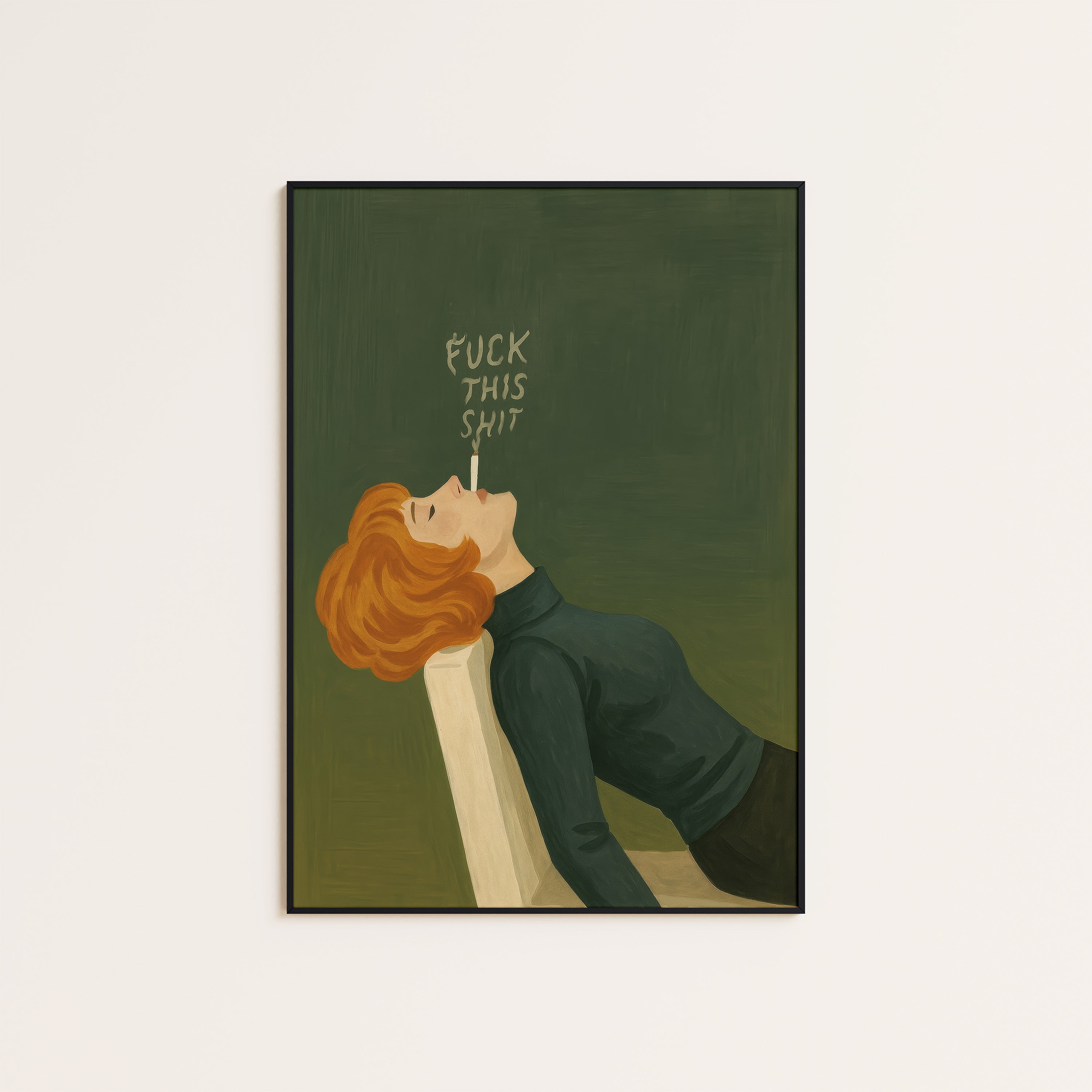 The Long Sigh — Dramatic Recline Print – unframed poster