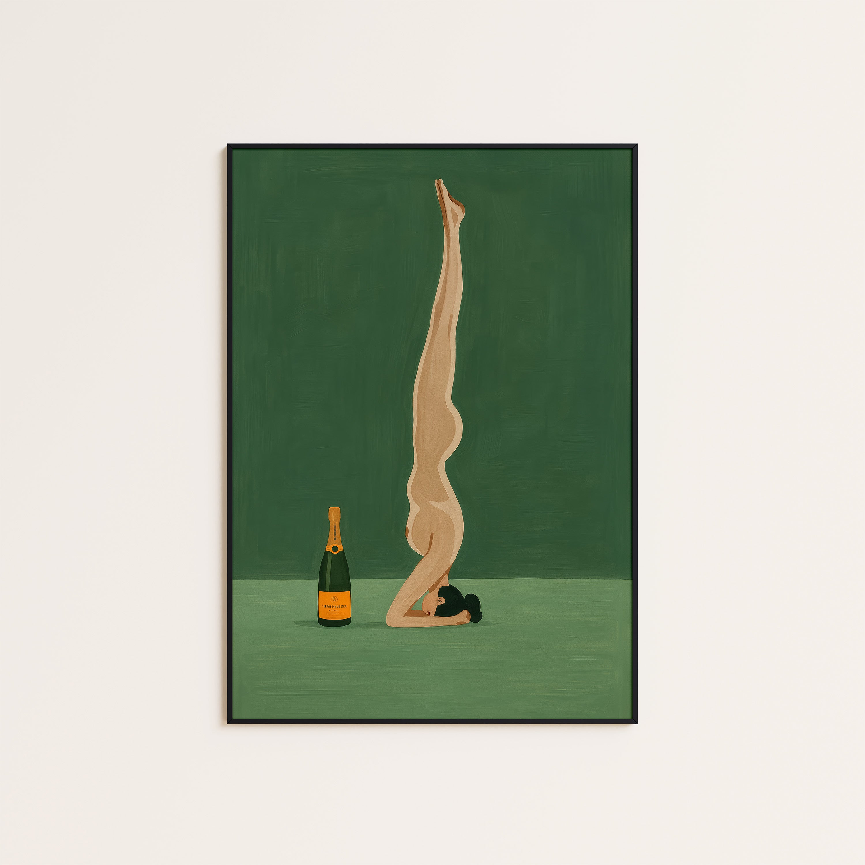 Balance & Bubbles — Figurative Art Print – unframed poster