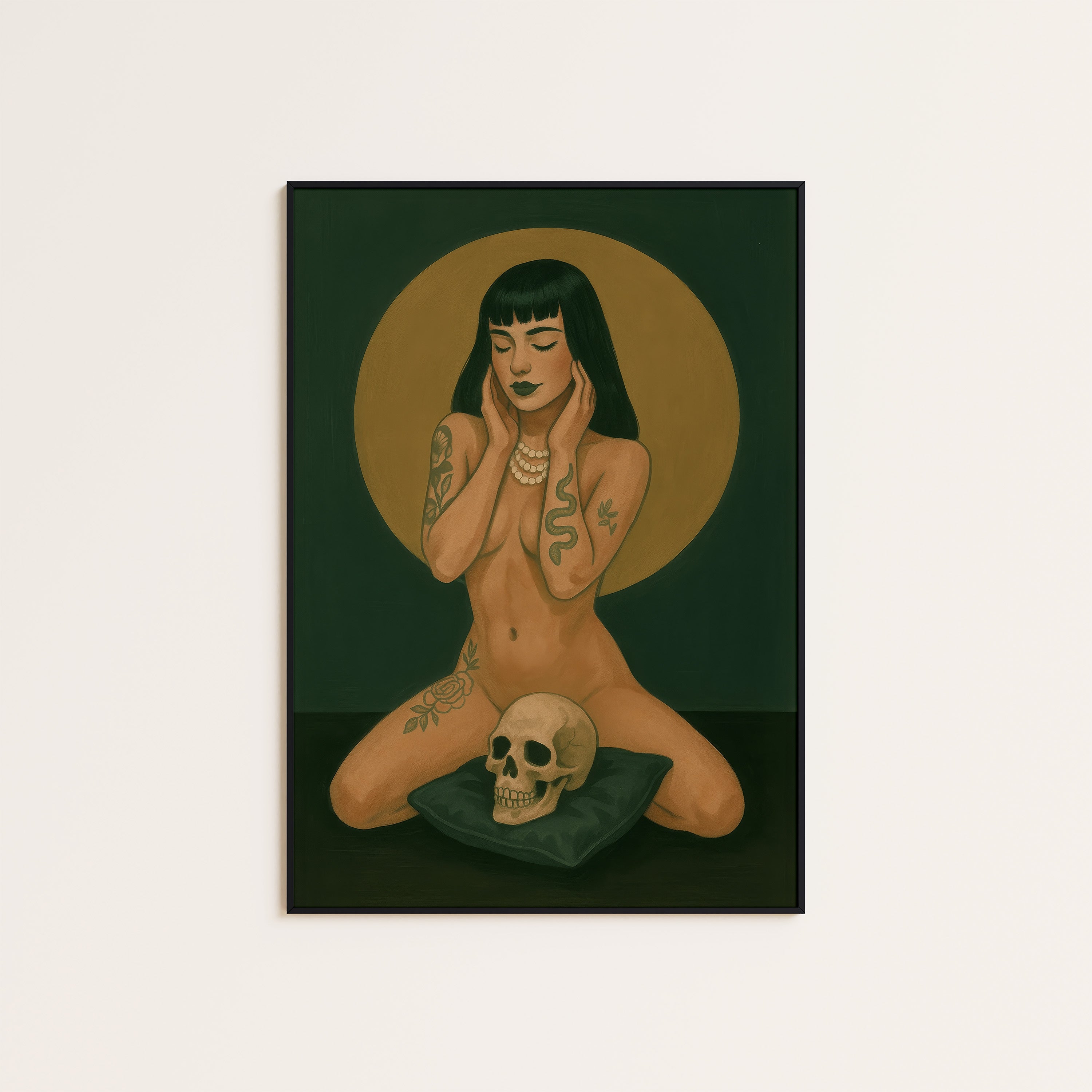 Halo & Skull — Tattooed Muse Print – unframed poster