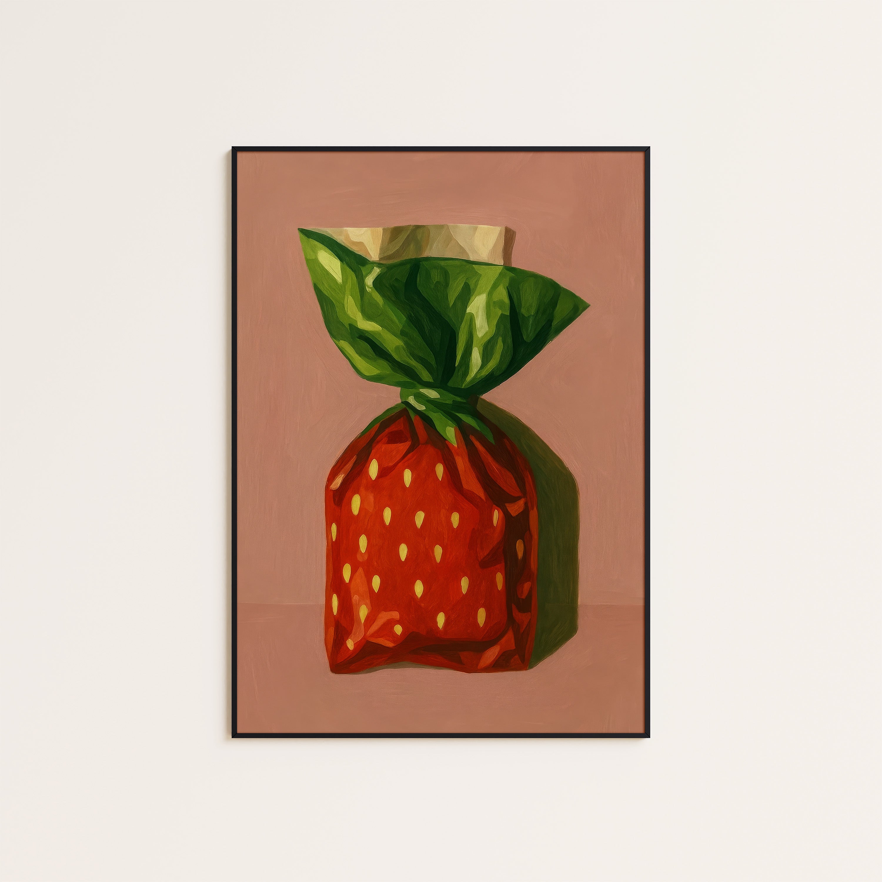 Wrapped Berry — Candy Still Life Print – unframed poster