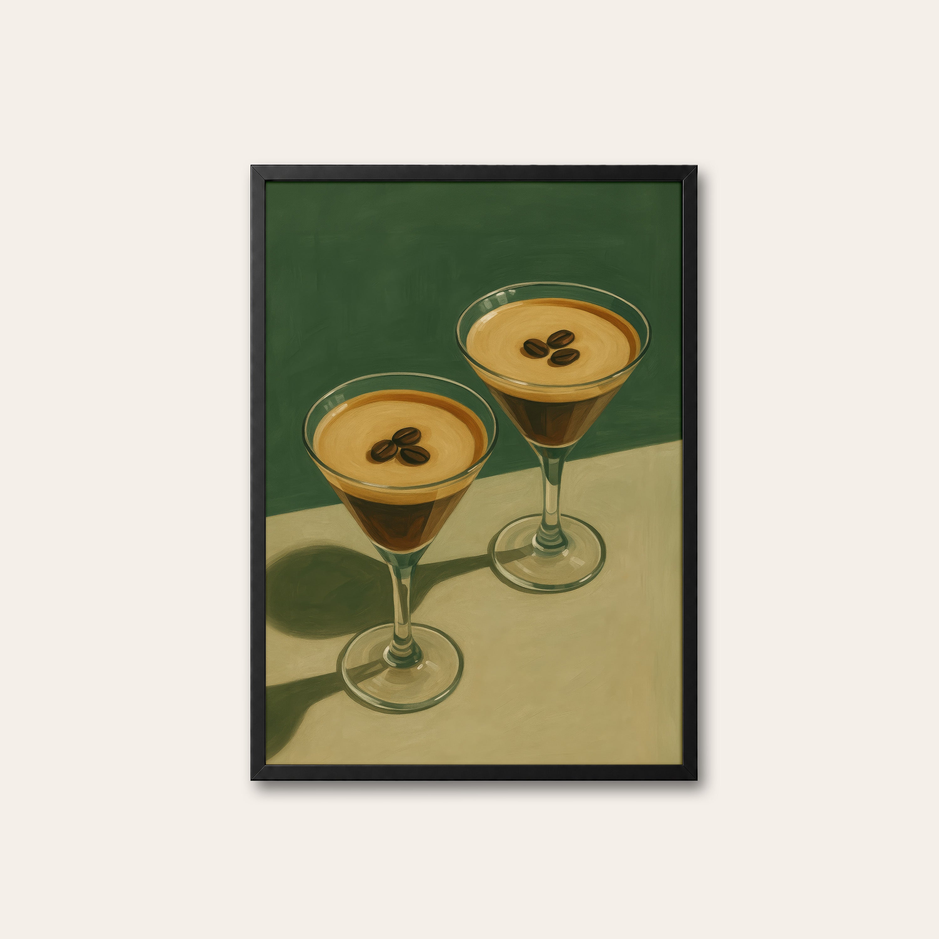 Espresso Martini Hour — Cocktail Print – black frame