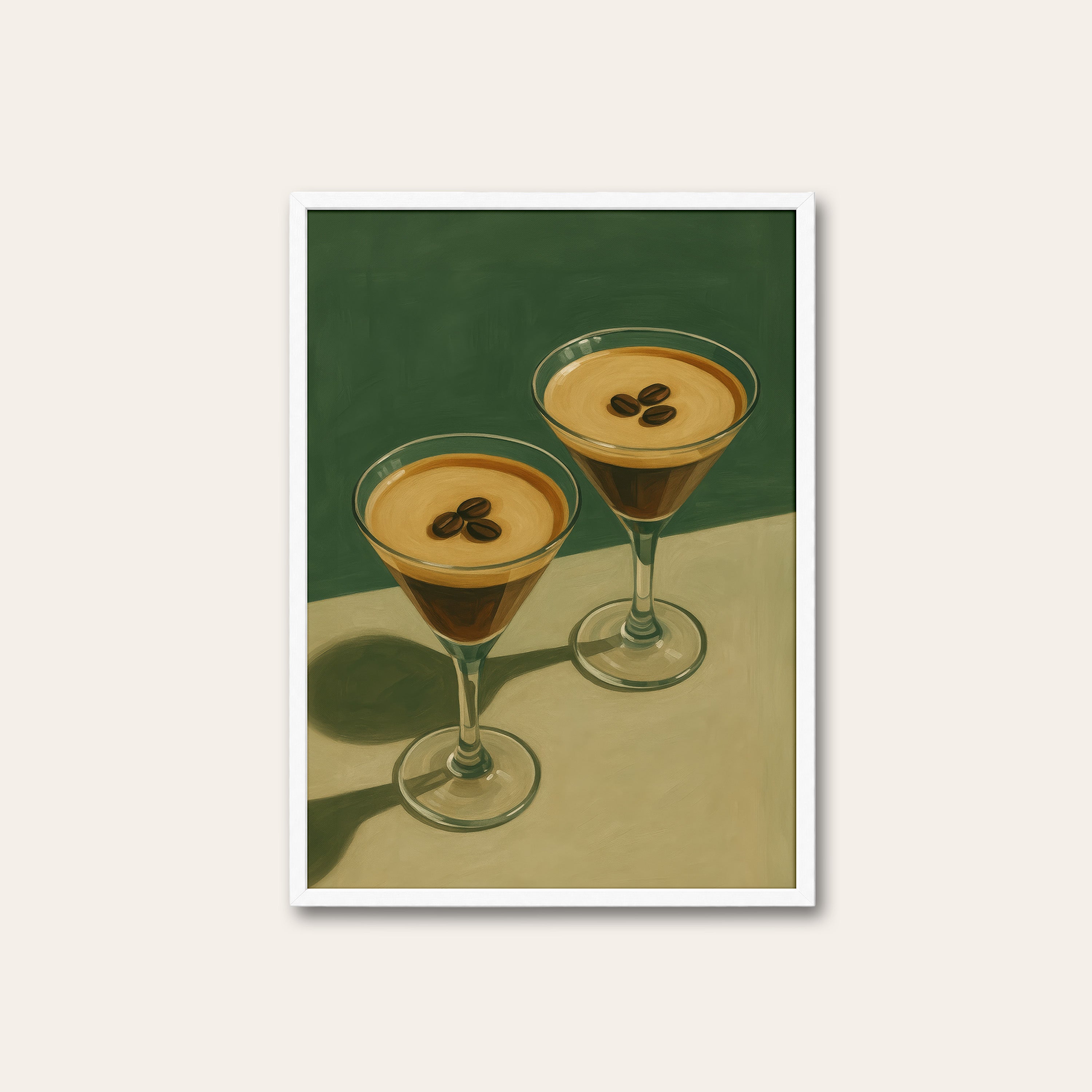 Espresso Martini Hour — Cocktail Print – white frame