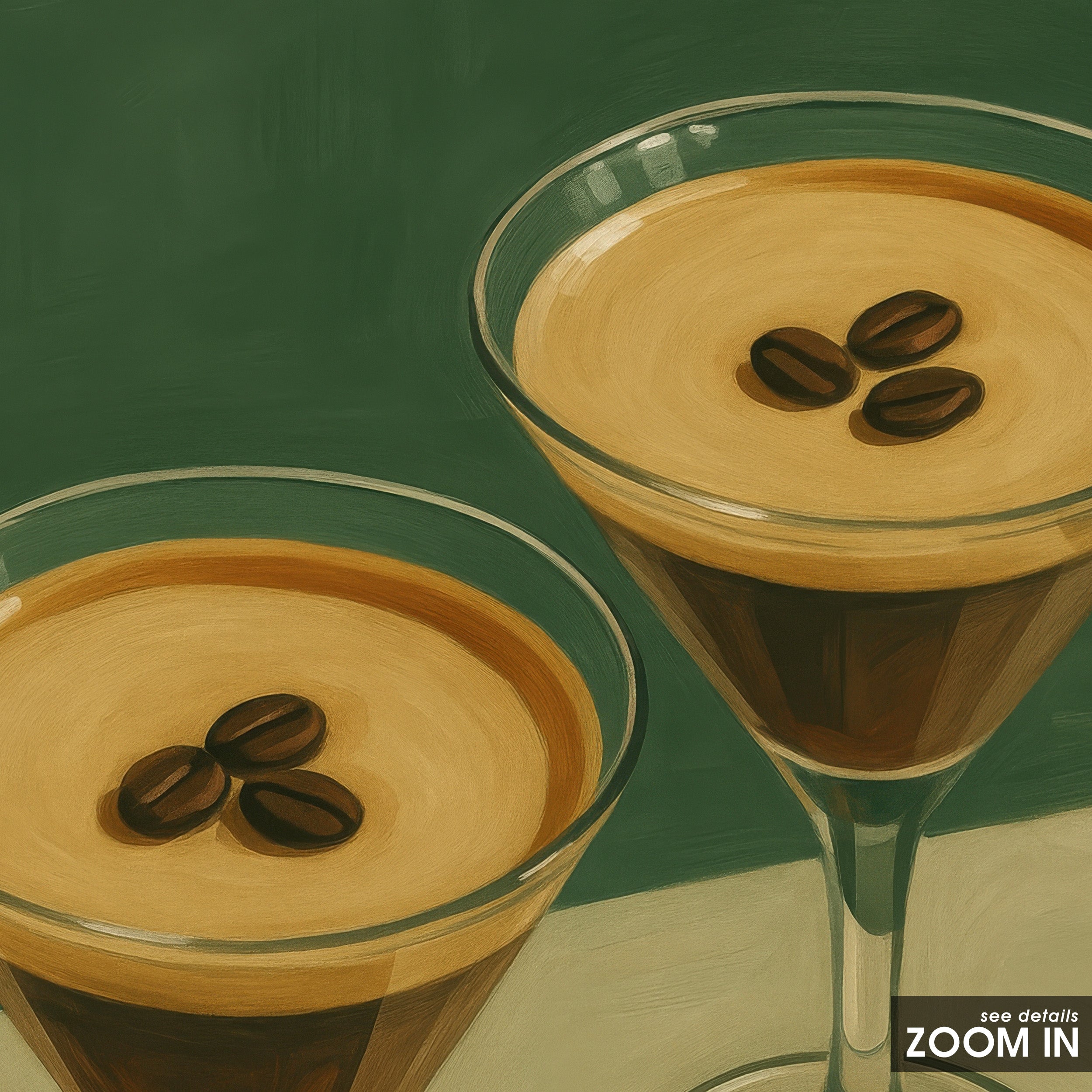 Espresso Martini Hour — Cocktail Print – in room setting