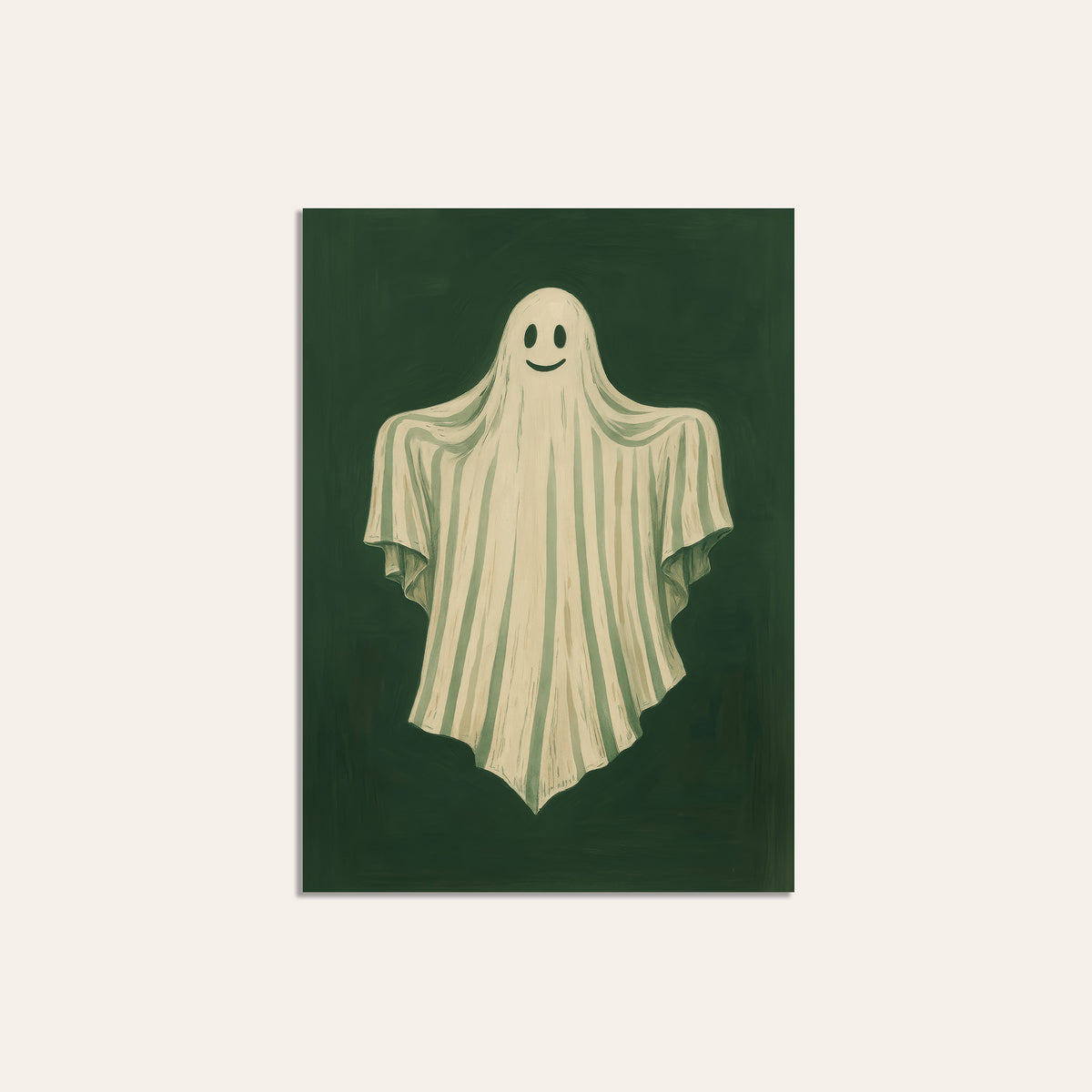 Friendly Haunting - Smiling Ghost Print - unframed print