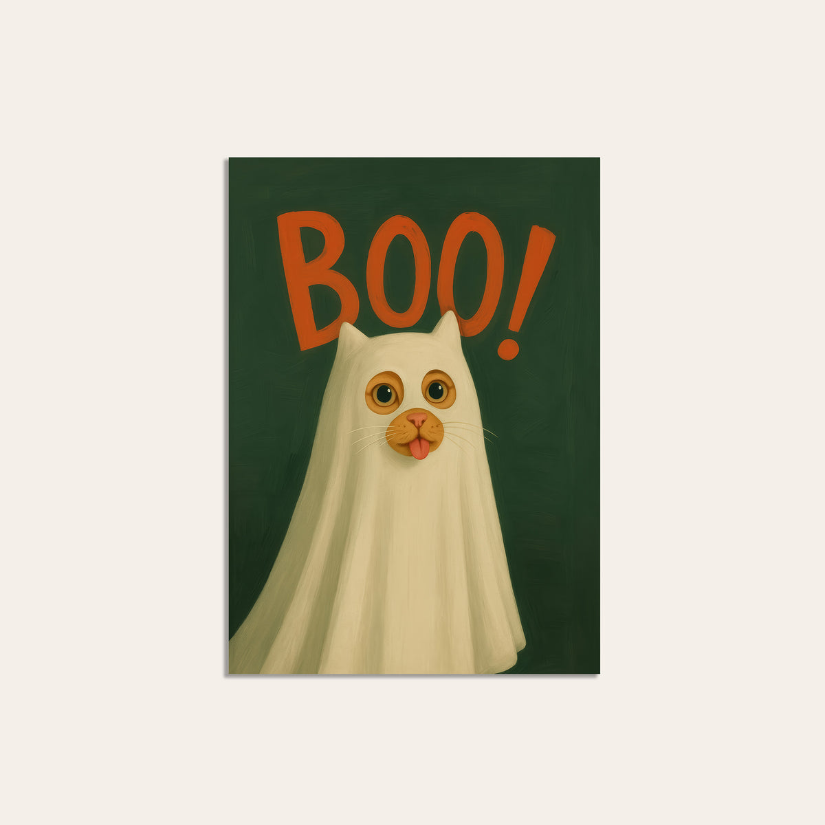 Boo! - Costume Cat Print - unframed print