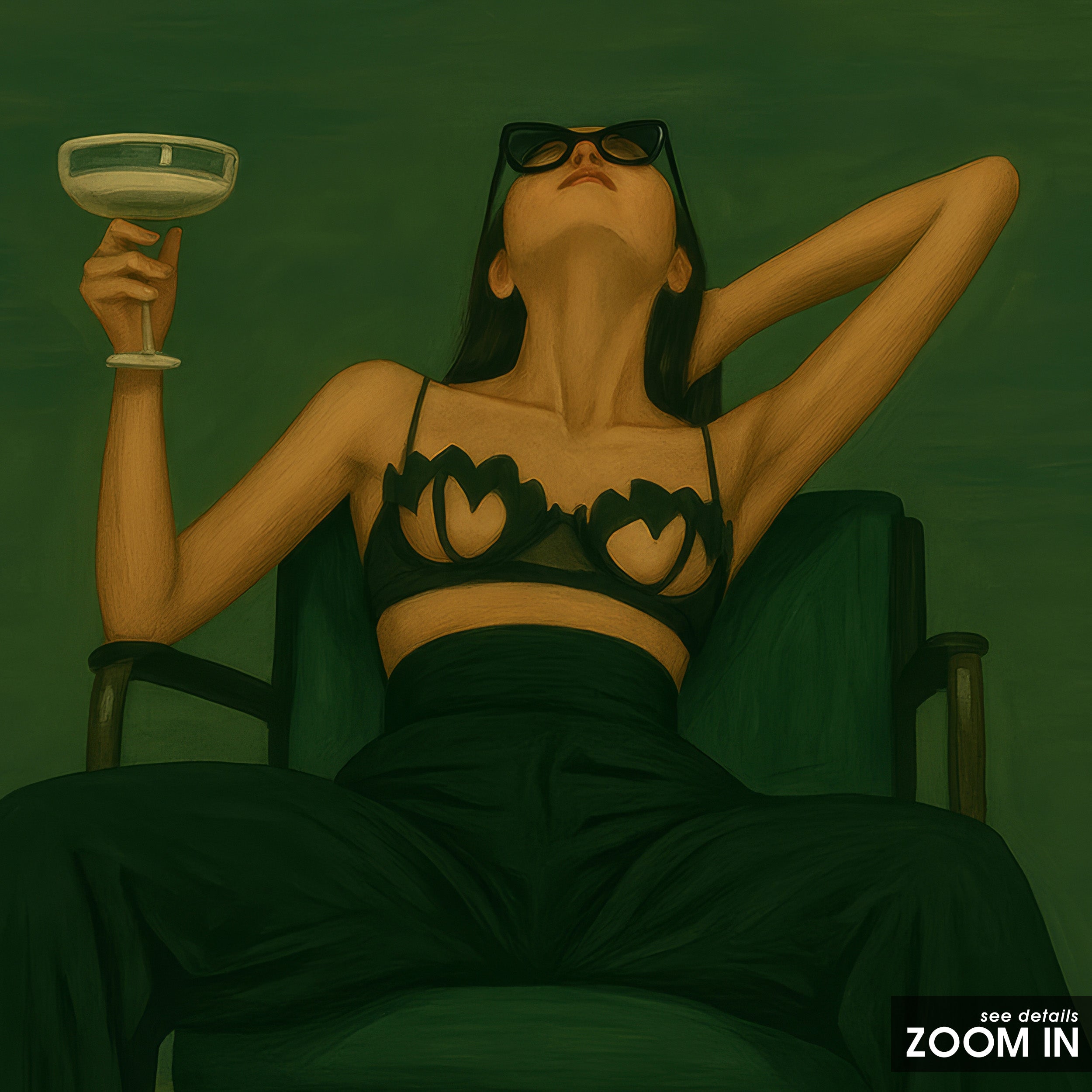 After Hours — Lounge Portrait Print – in room setting