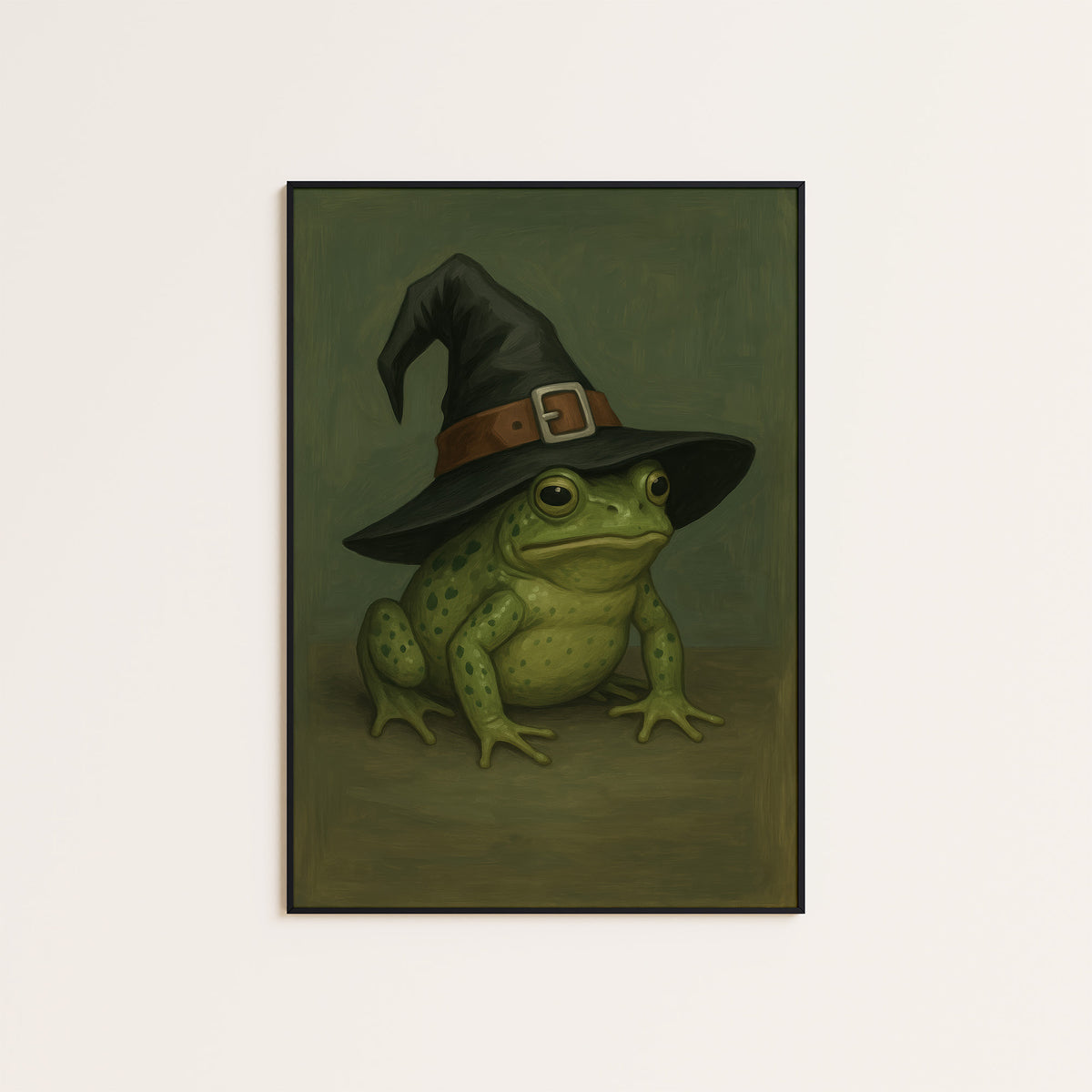 Small Coven - Witch Frog Print - framed artwork overview