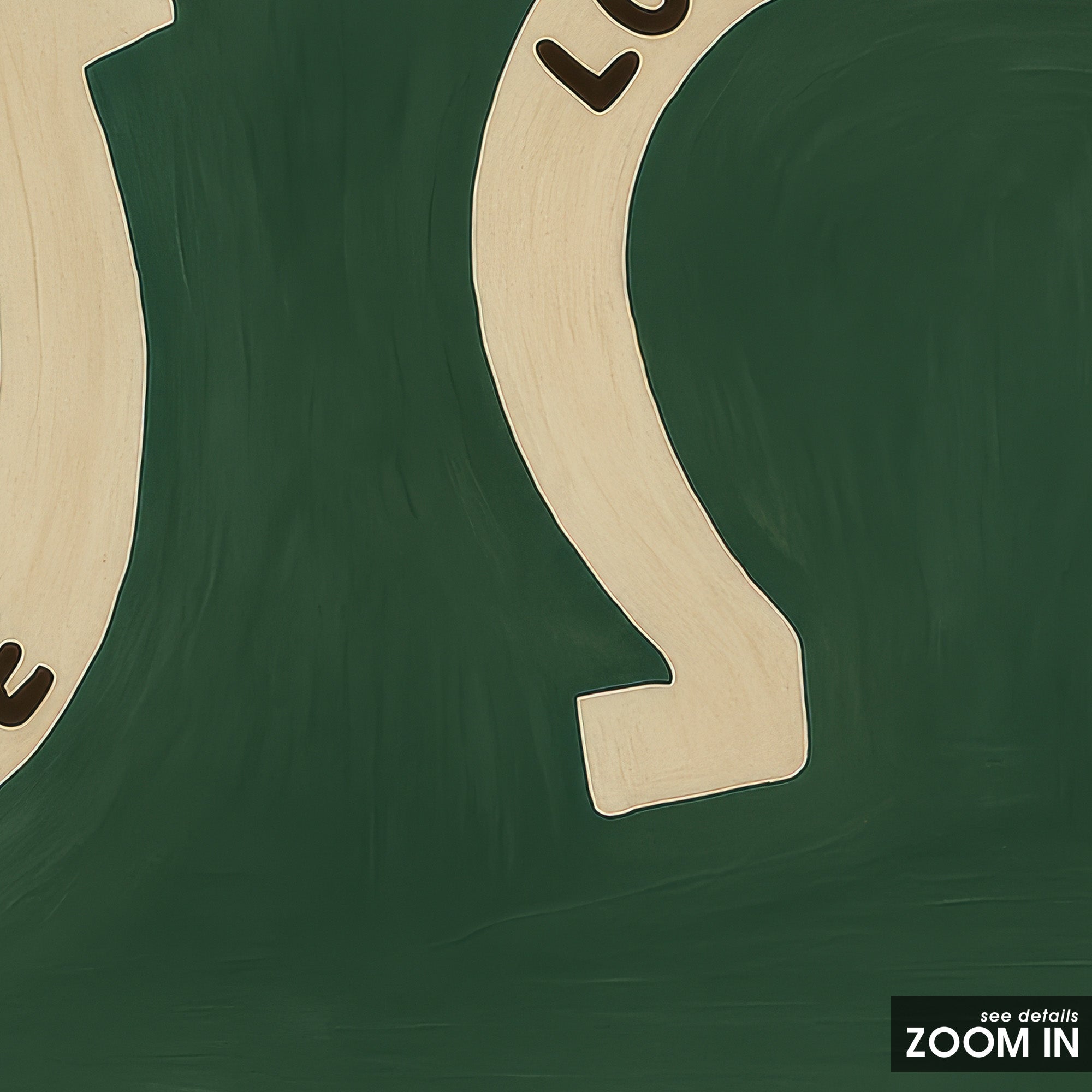 Lucky Me, Lucky You — Horseshoe Print – in room setting