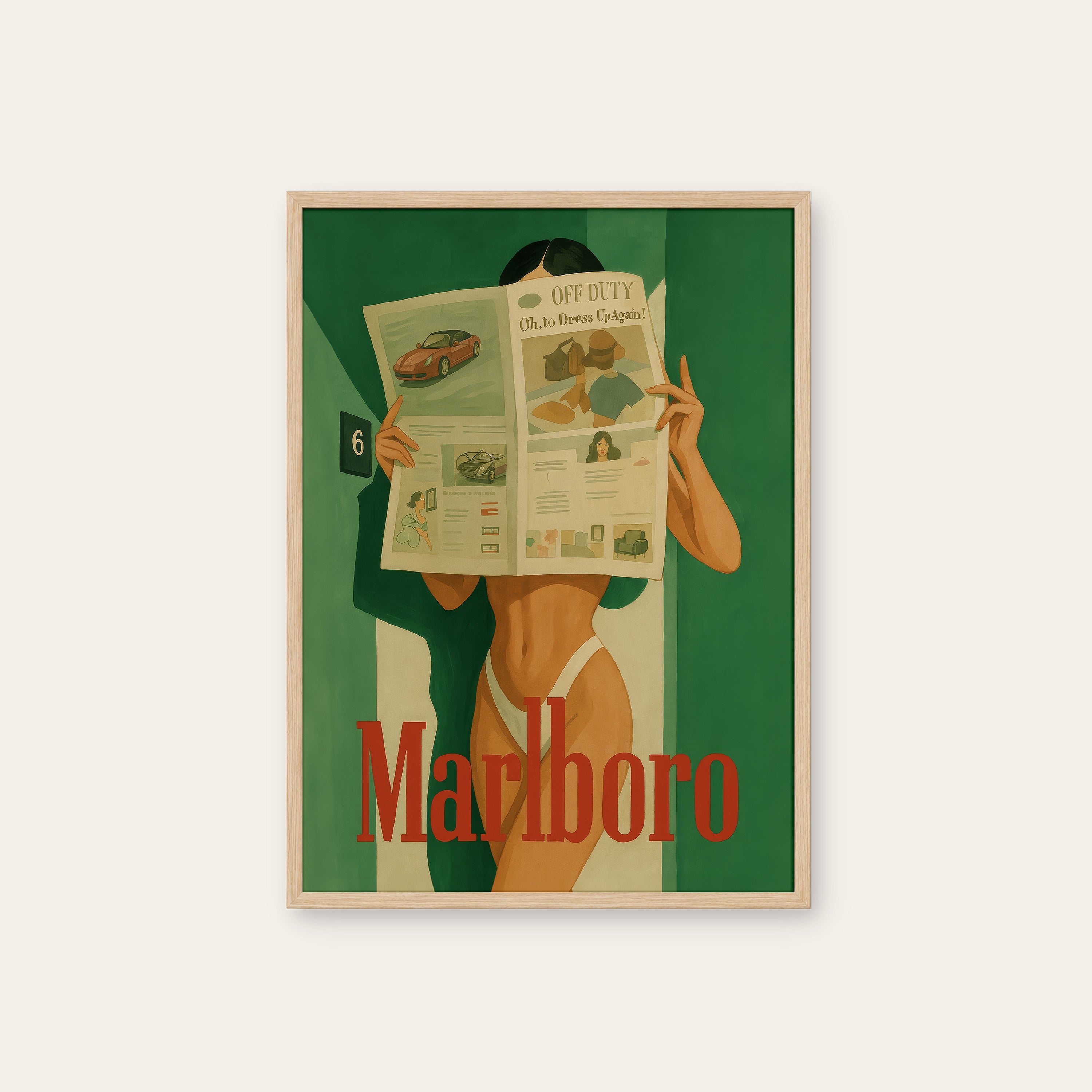 Morning Edition — Reading Print – natural wood frame