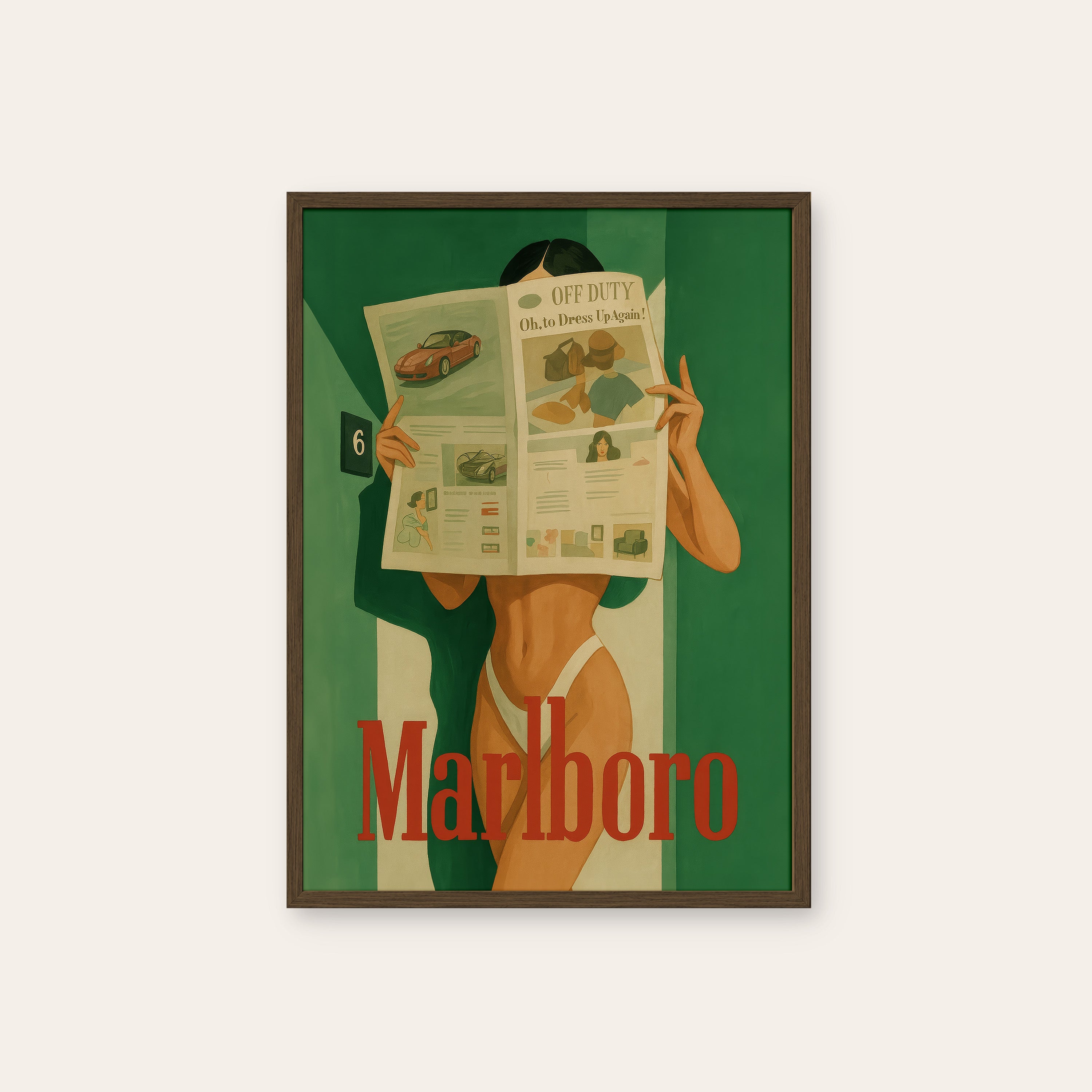 Morning Edition — Reading Print – dark wood frame