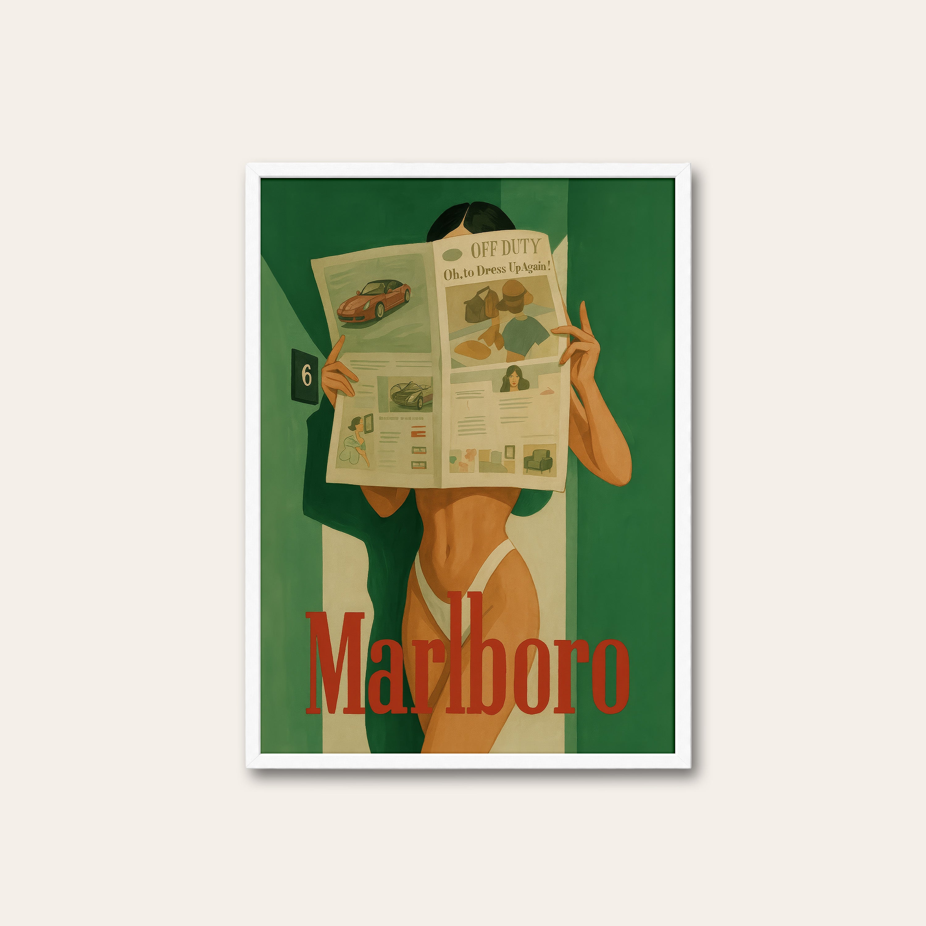 Morning Edition — Reading Print – white frame