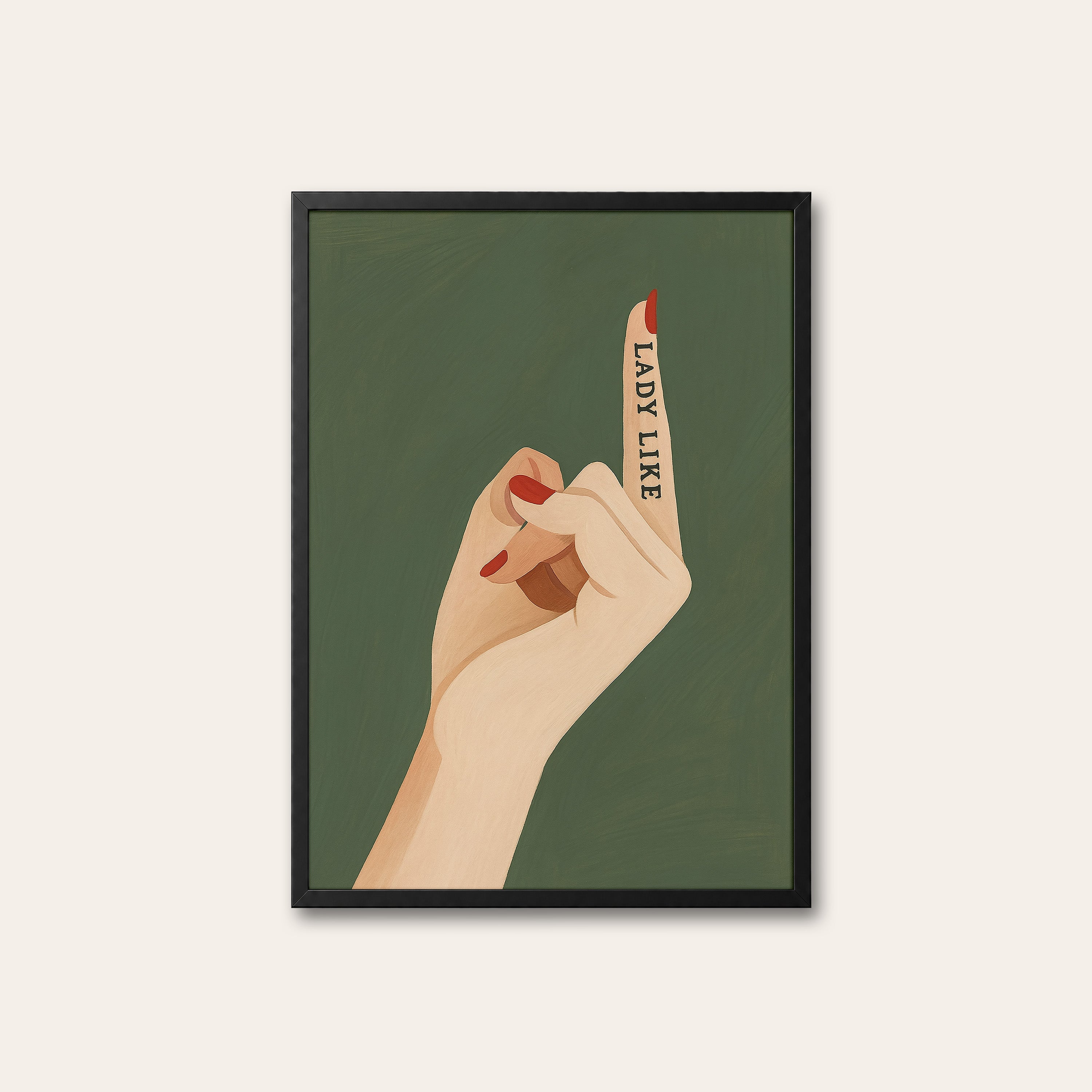 Lady Like — Manicure Print – black frame