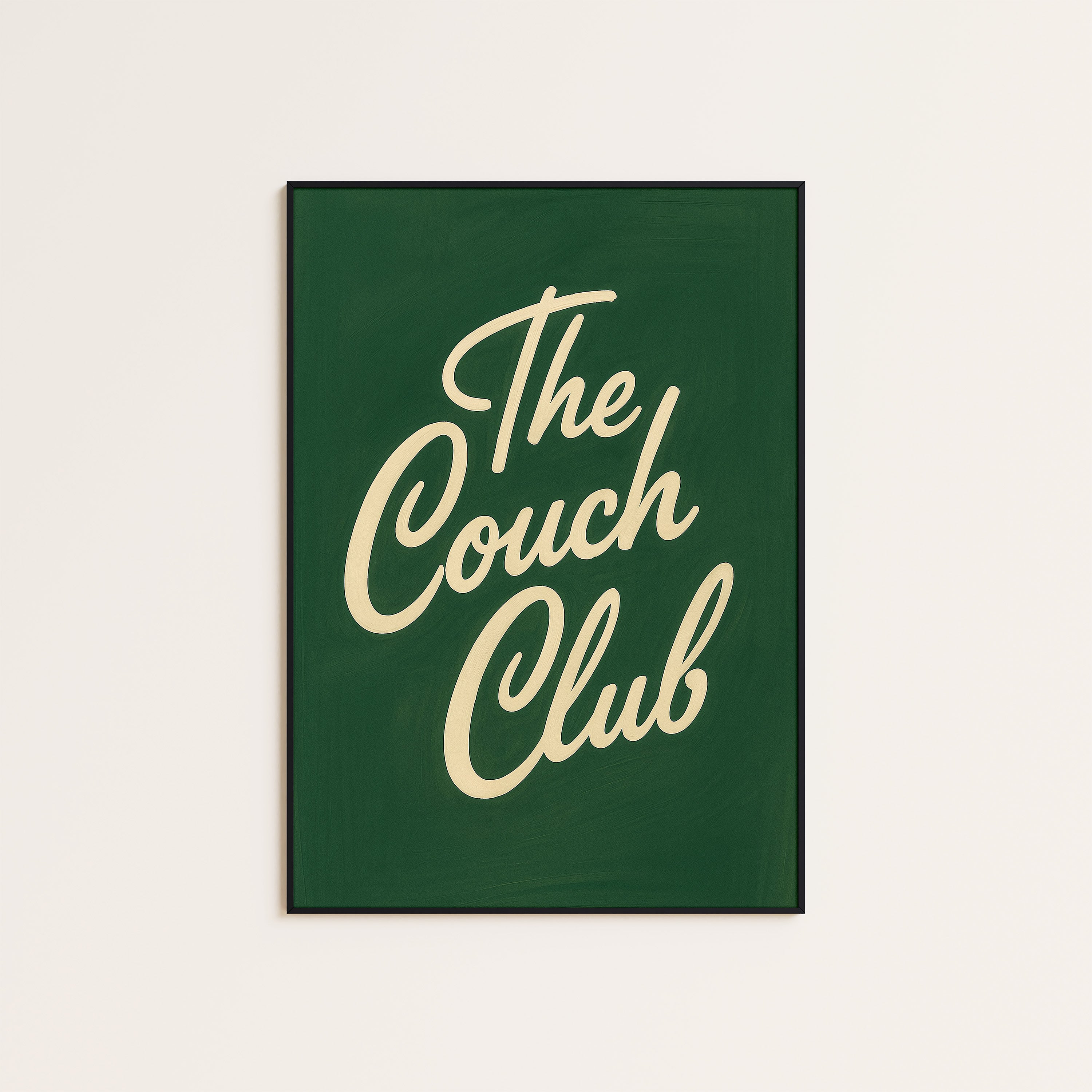 The Couch Club — Script Print – unframed poster