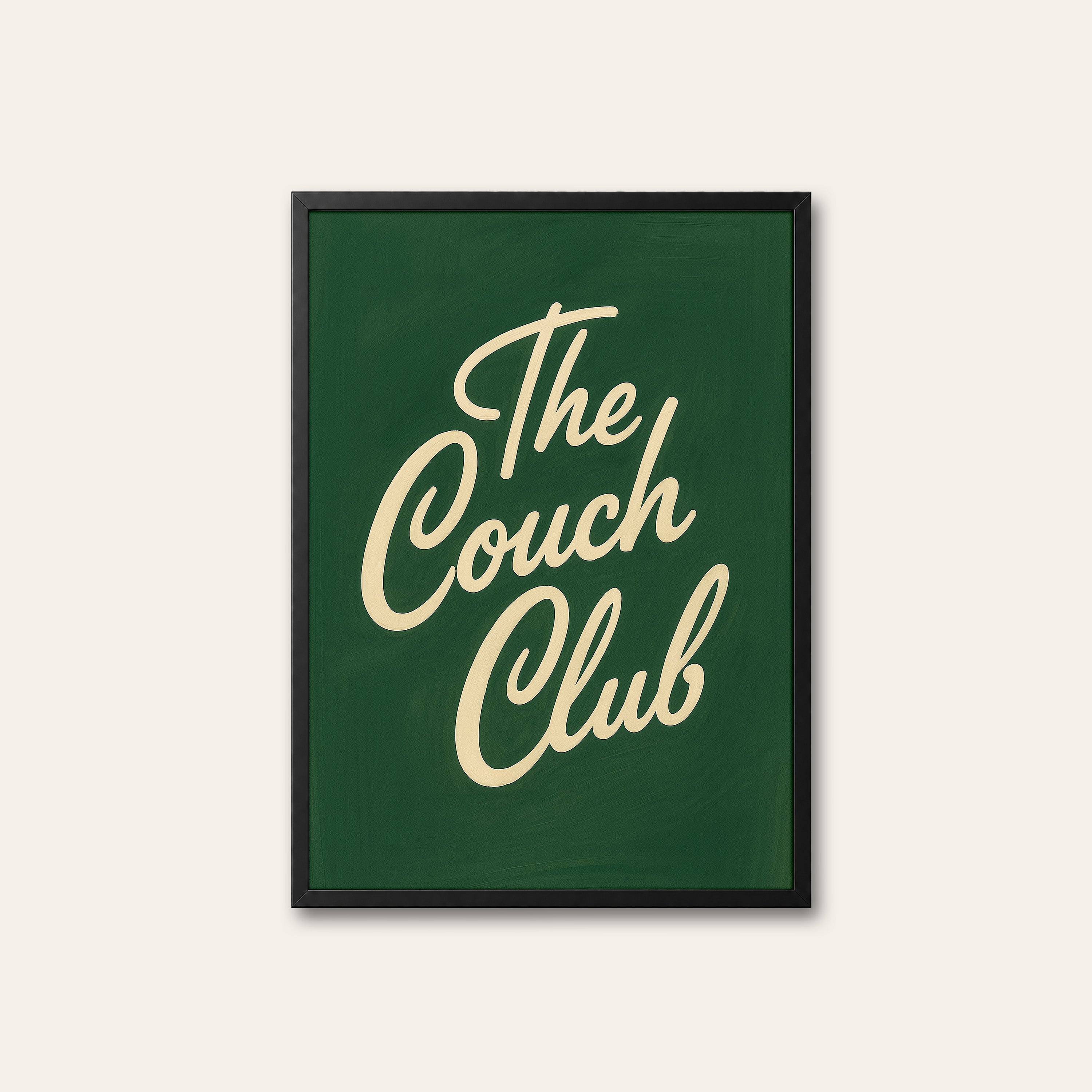 The Couch Club — Script Print – black frame