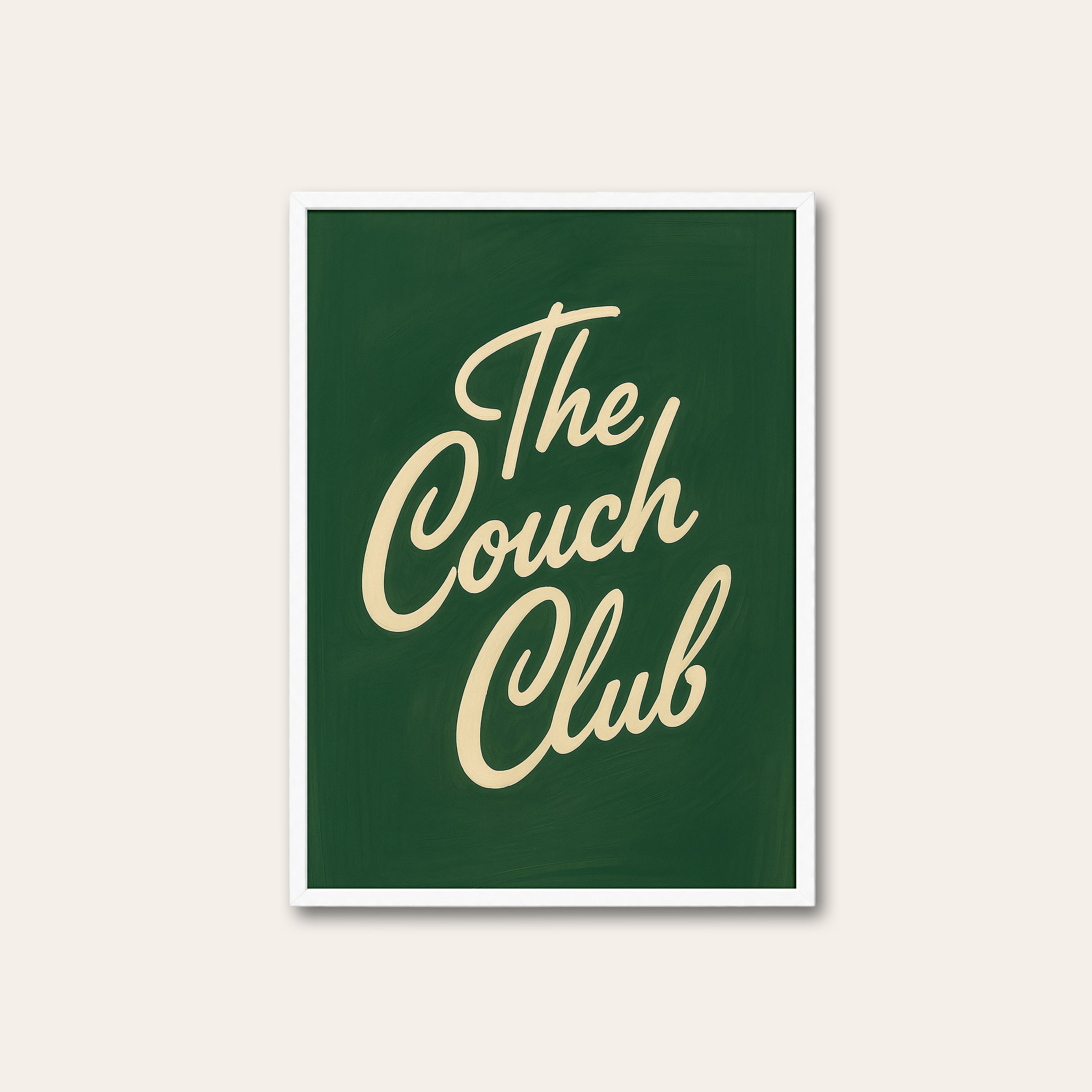 The Couch Club — Script Print – white frame
