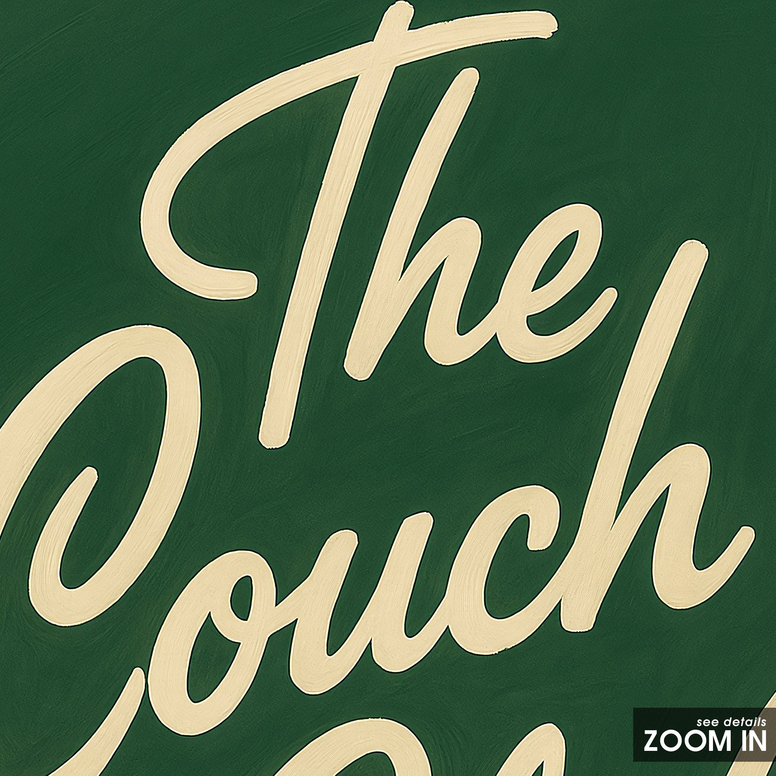 The Couch Club — Script Print – in room setting