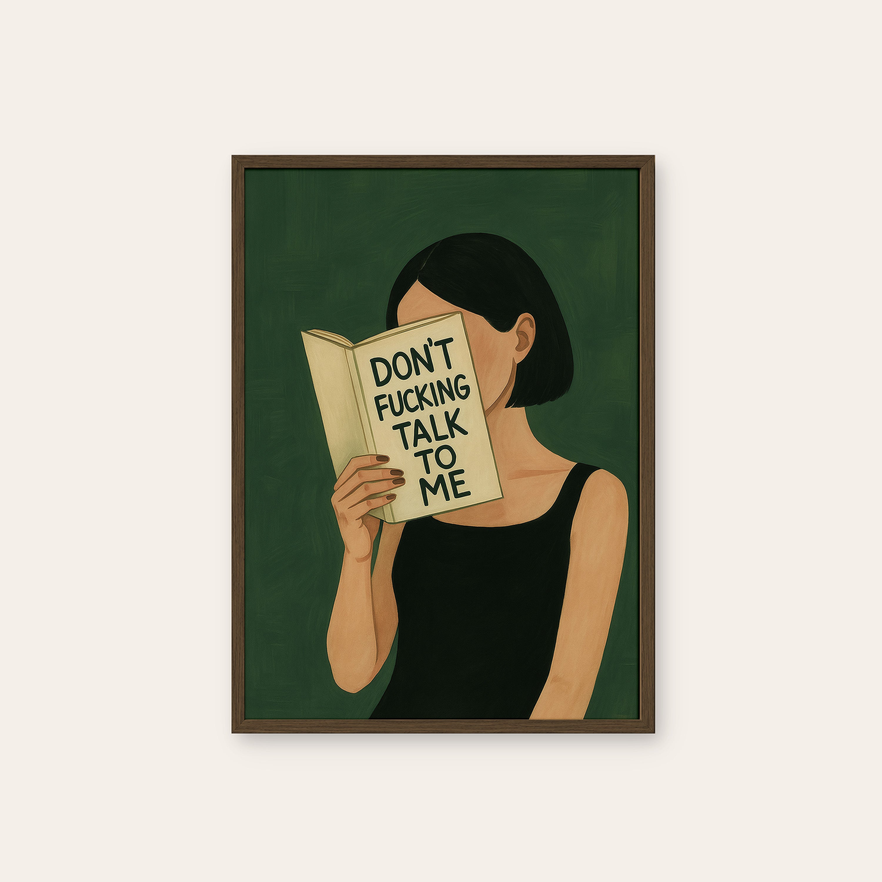 Do Not Disturb — Reading Print – dark wood frame