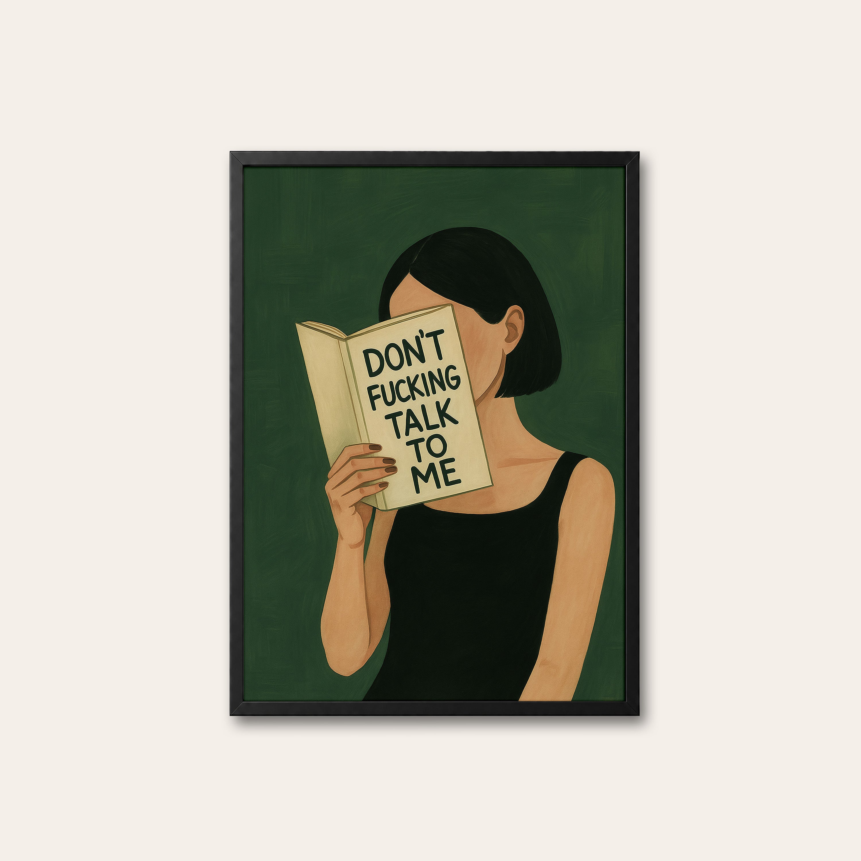 Do Not Disturb — Reading Print – black frame