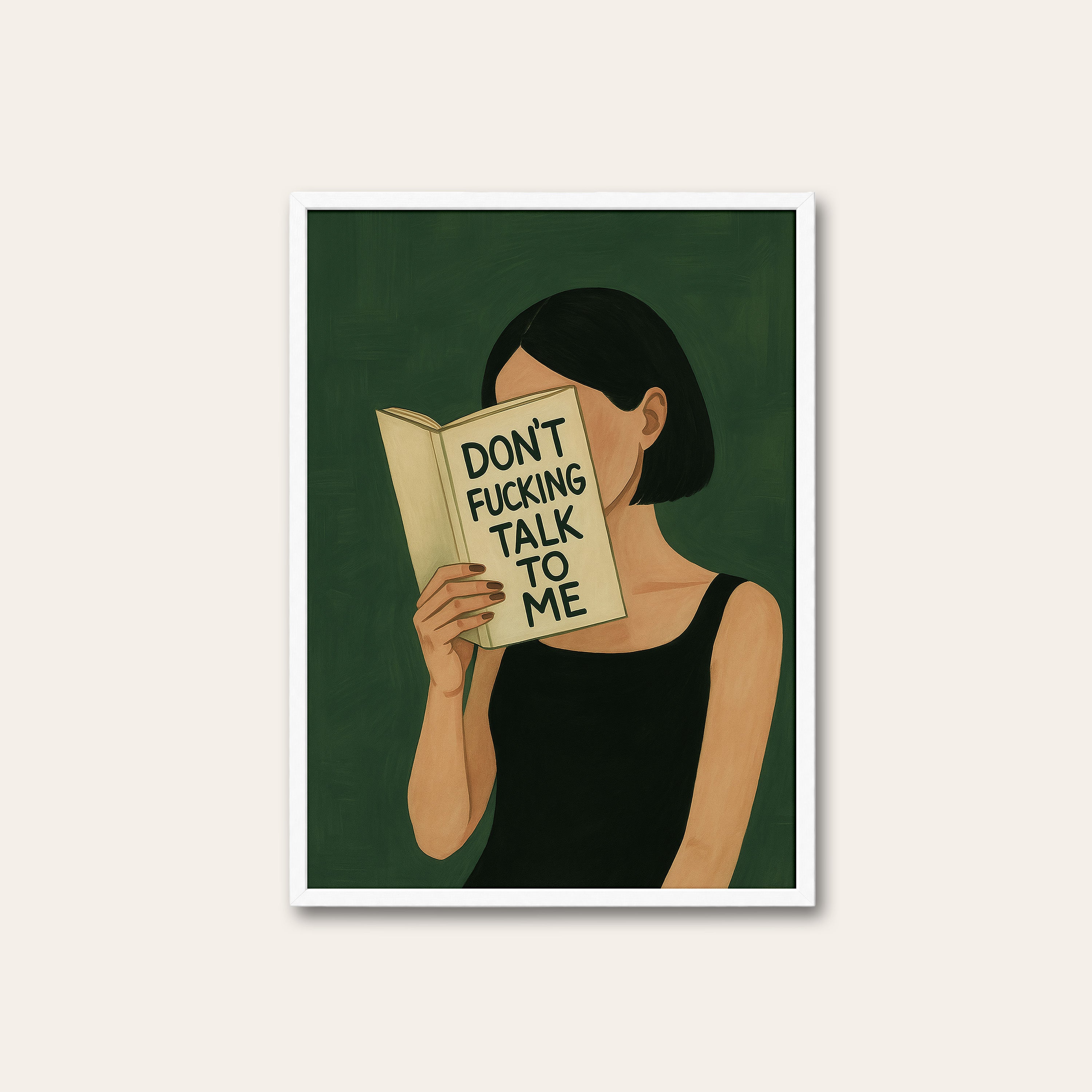 Do Not Disturb — Reading Print – white frame