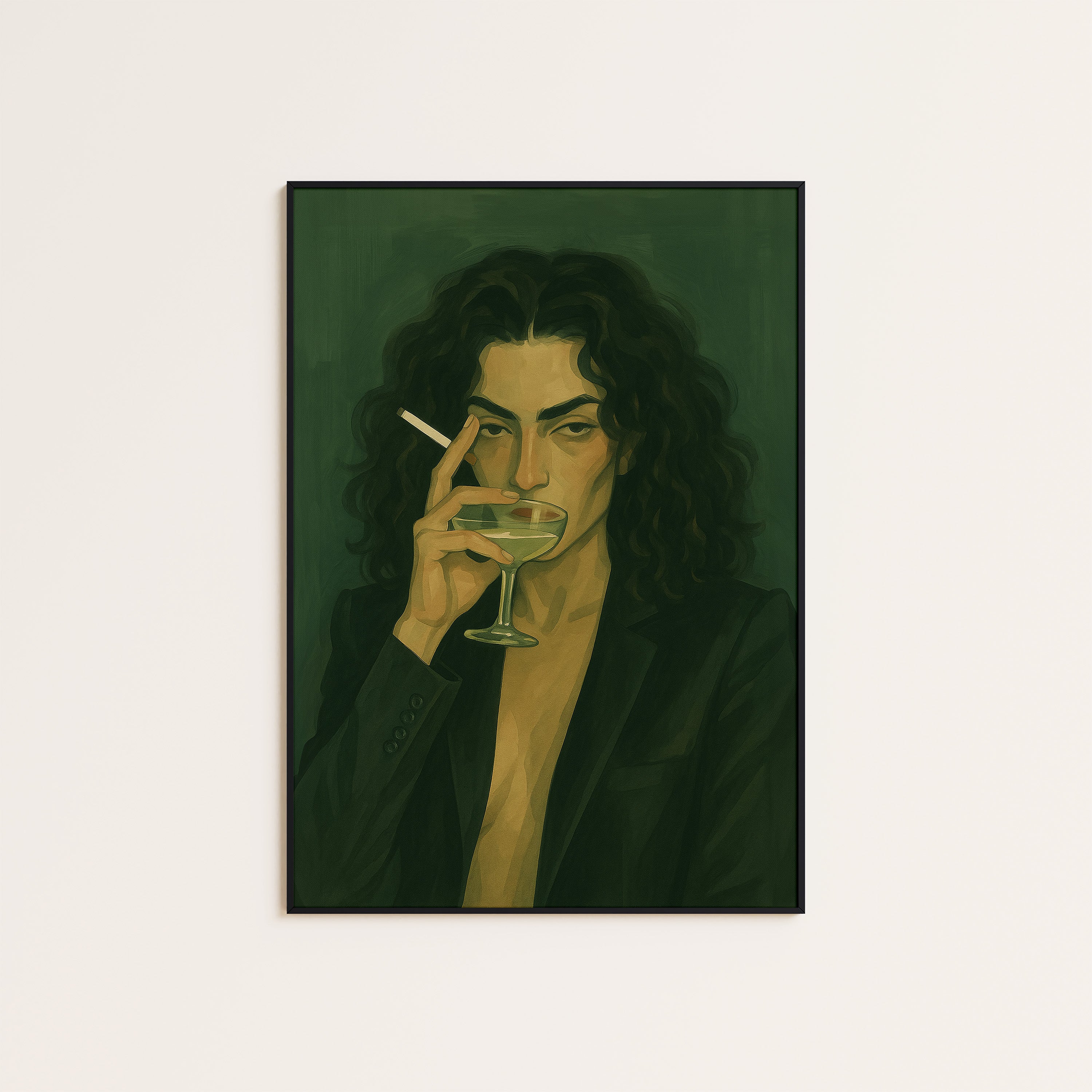 Martini Hour Portrait — Print – unframed poster