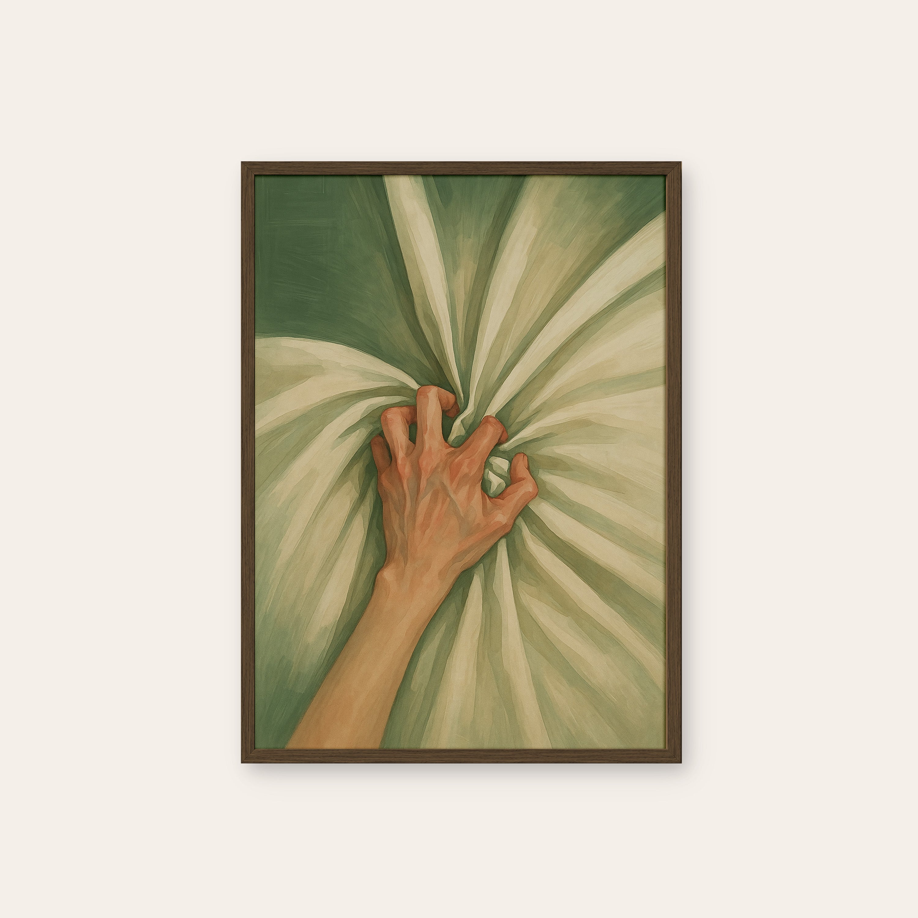 Grip the Sheets — Intimate Print – dark wood frame