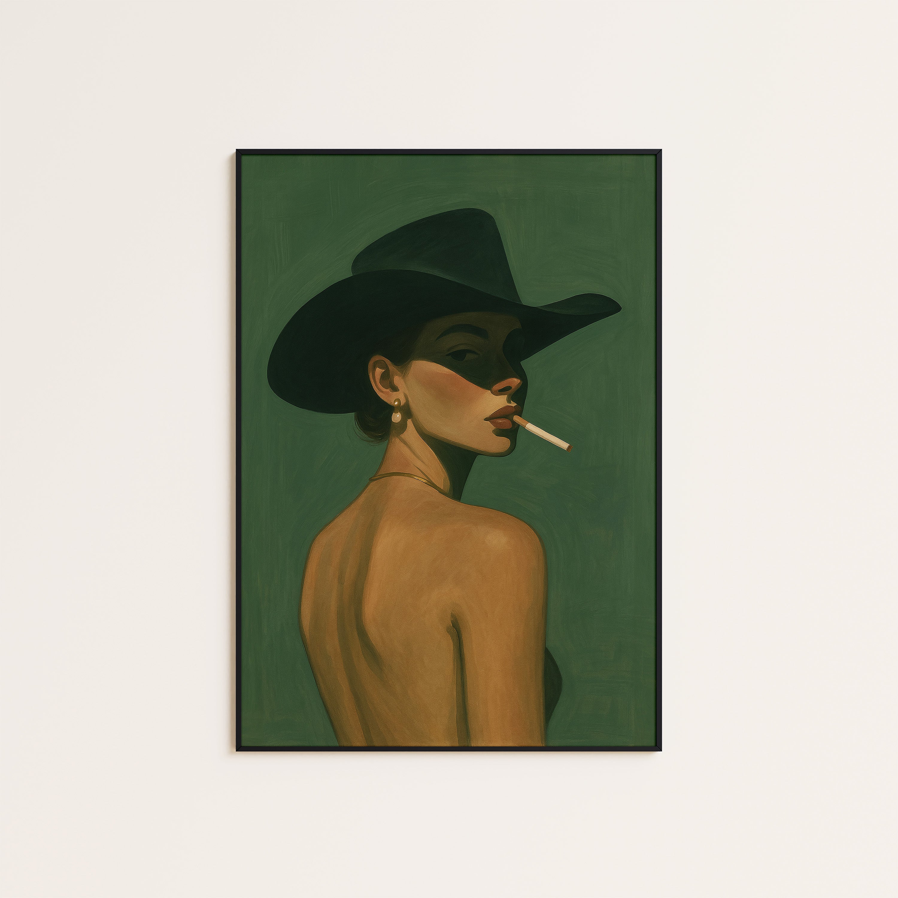 Midnight Hat — Portrait Art Print – unframed poster
