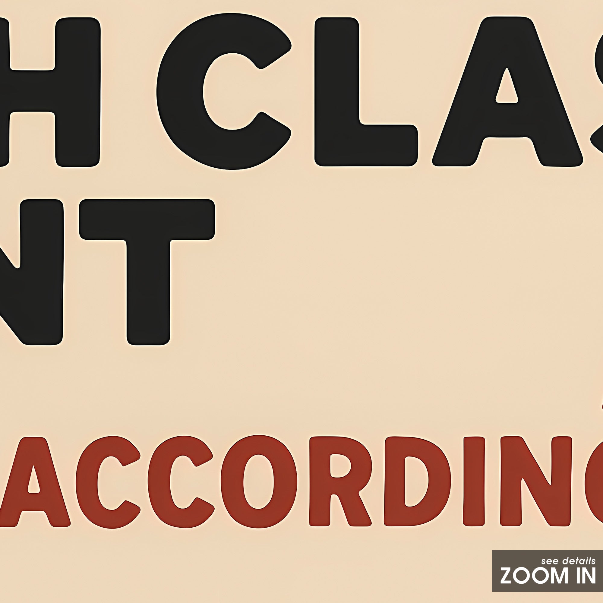 High Class Joint — Retro Sign Print – in room setting