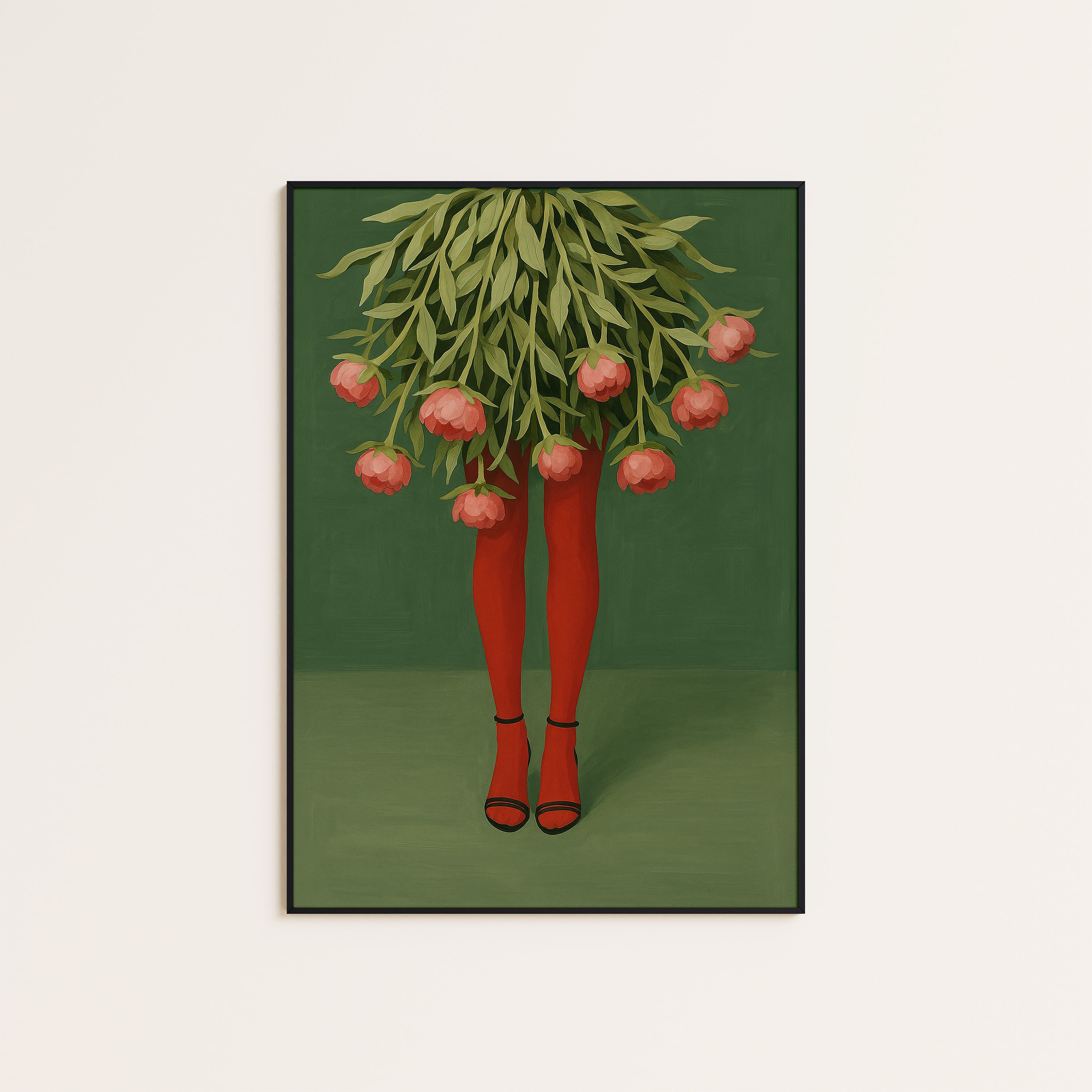 Peony Legs — Surreal Bouquet Print – unframed poster