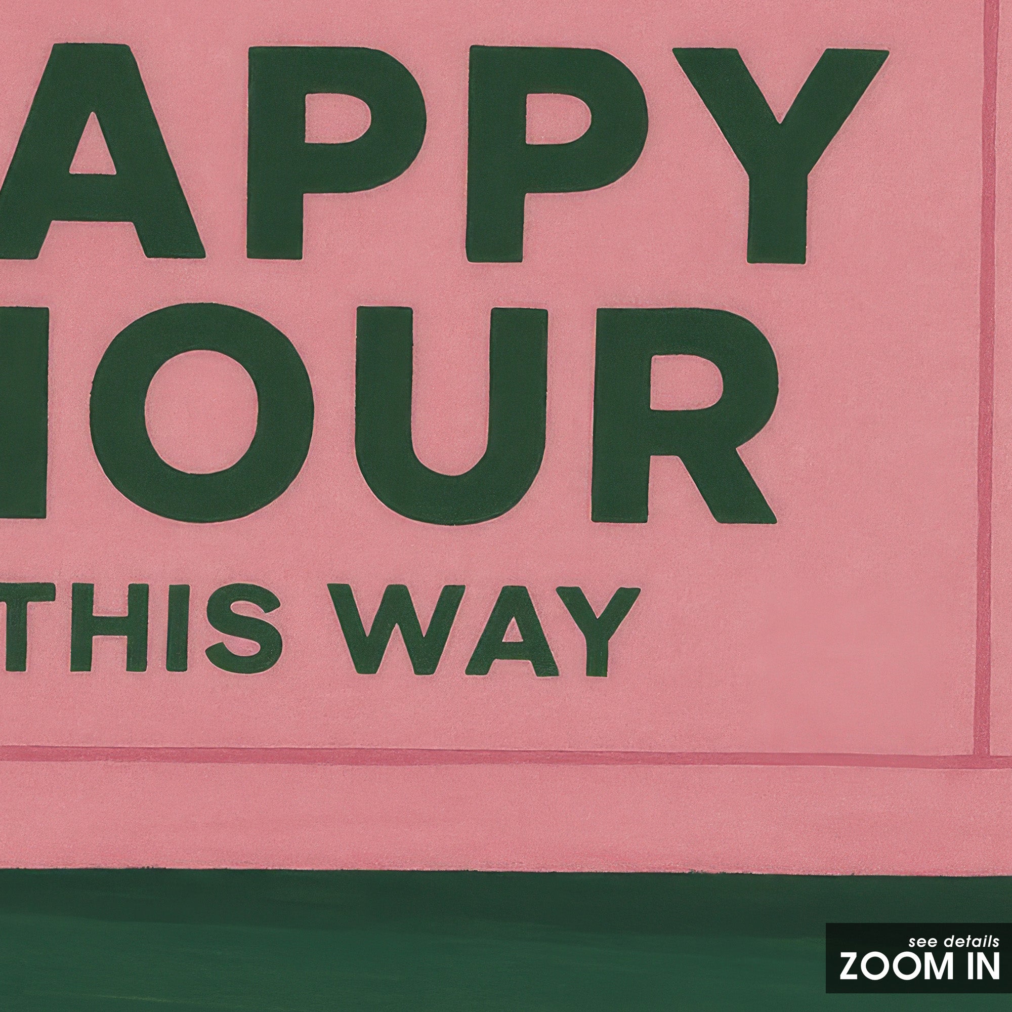 Yappy Hour — Retro Ticket Print – in room setting
