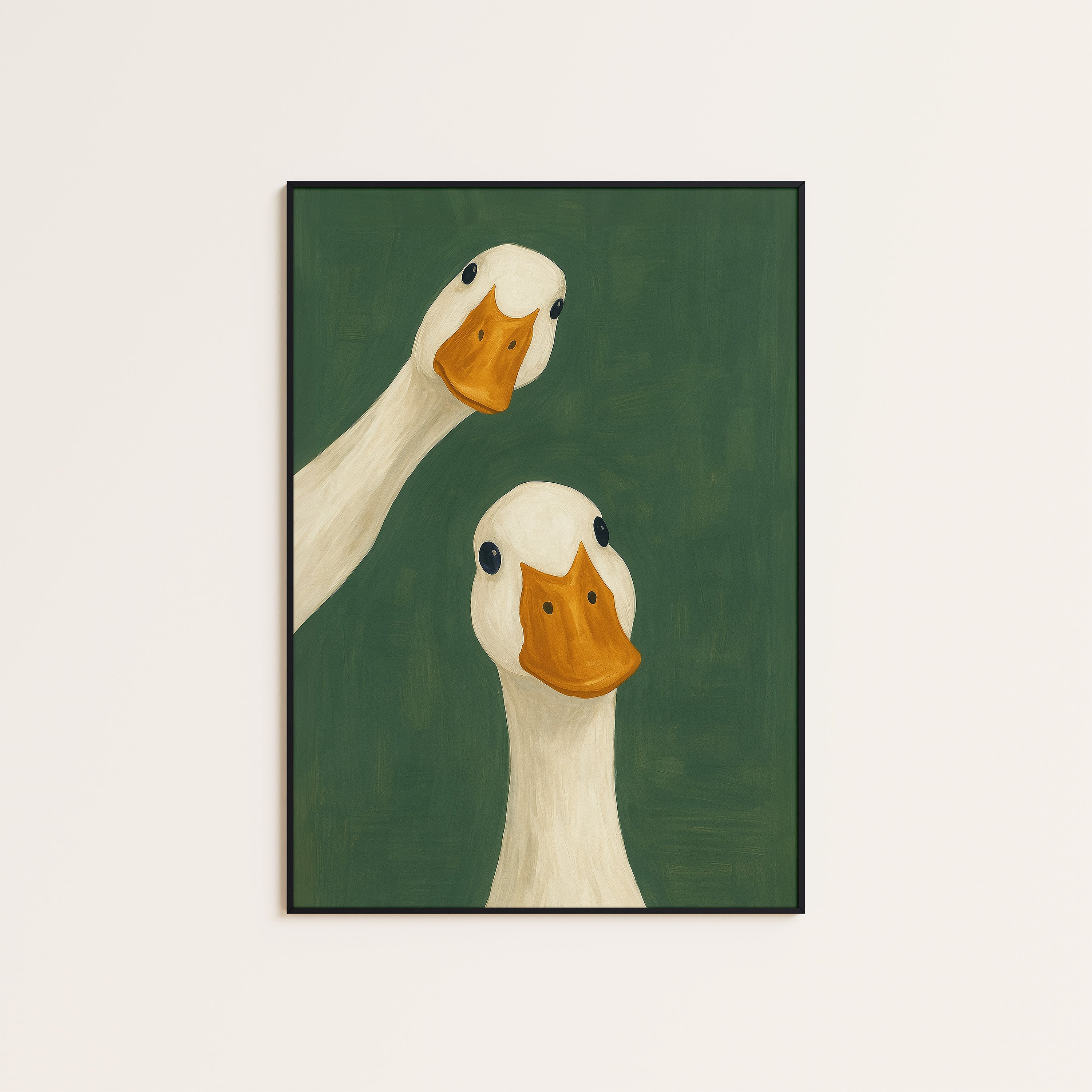 The Announcement — Goose Duo Print – unframed poster