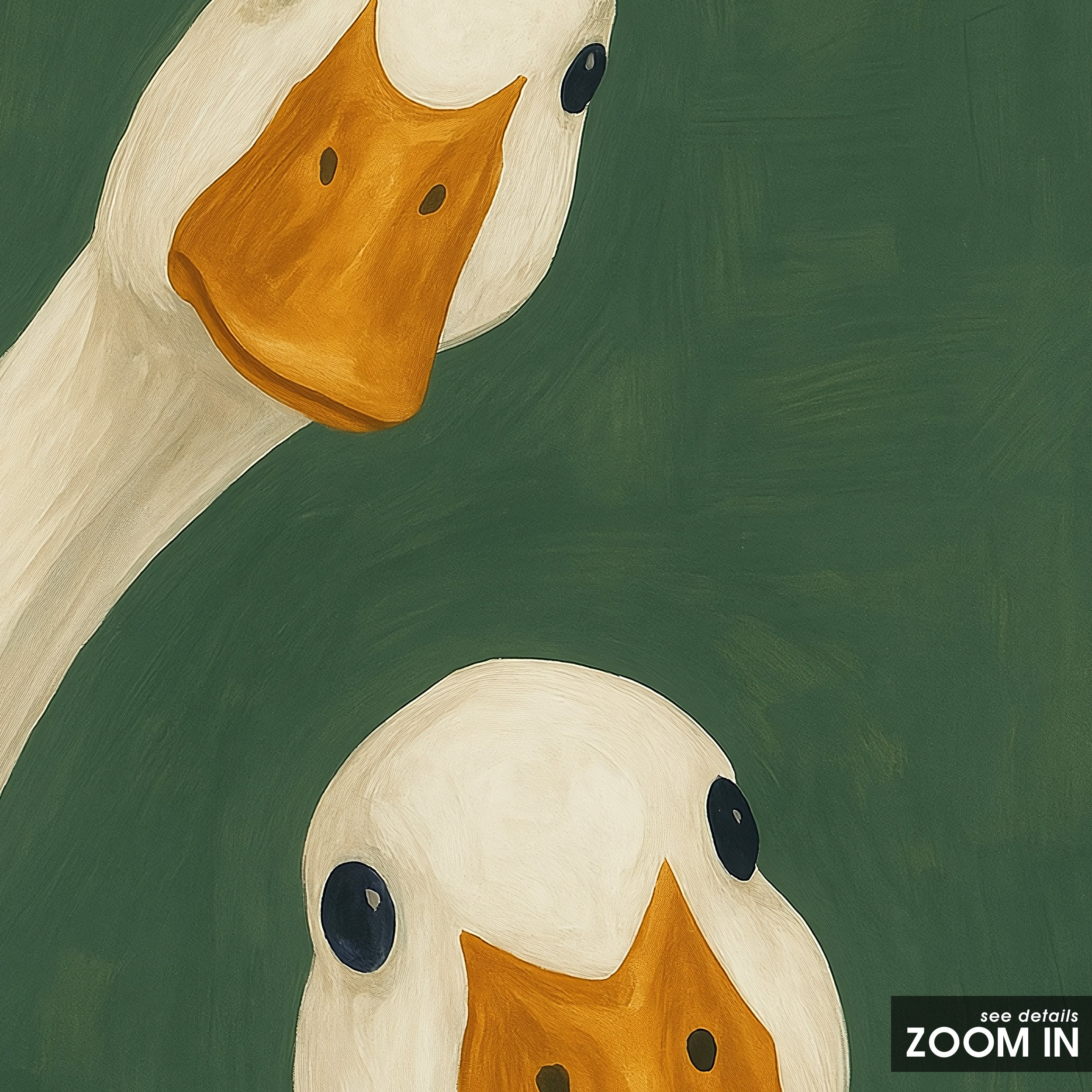The Announcement — Goose Duo Print – in room setting