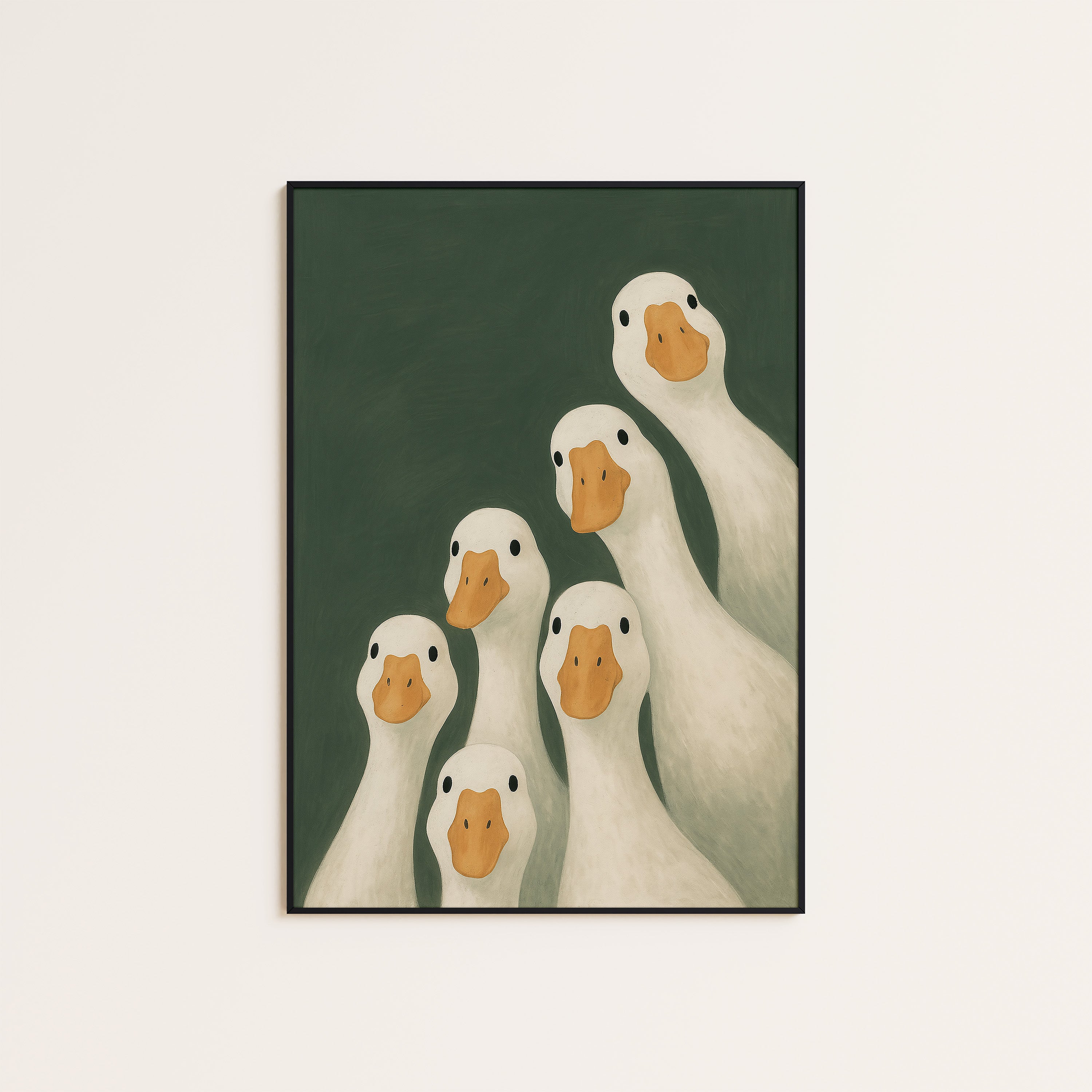 The Flock — Goose Family Print – unframed poster