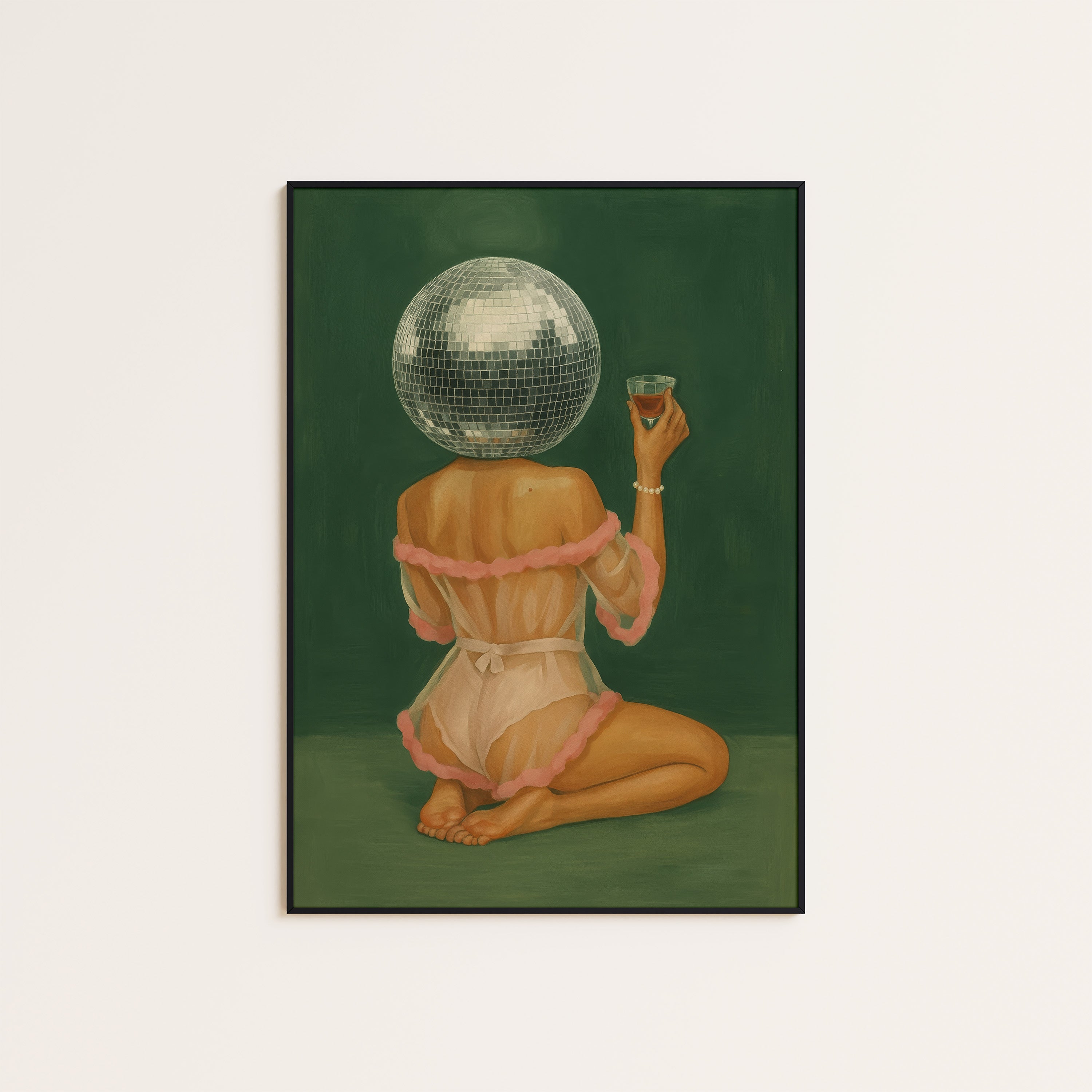 Disco Darling — Party Girl Art Print – unframed poster