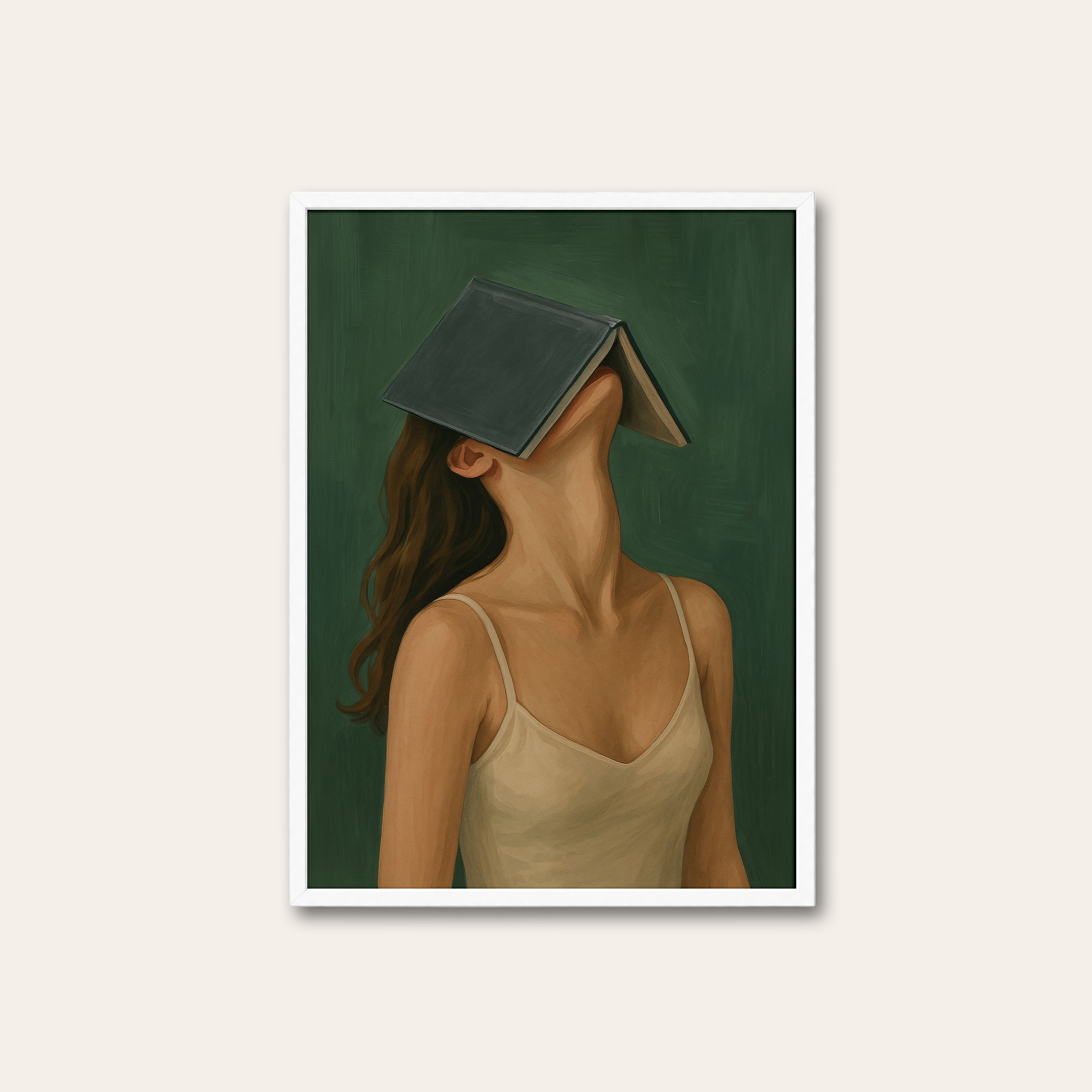Well Read — Book Roof Print – white frame