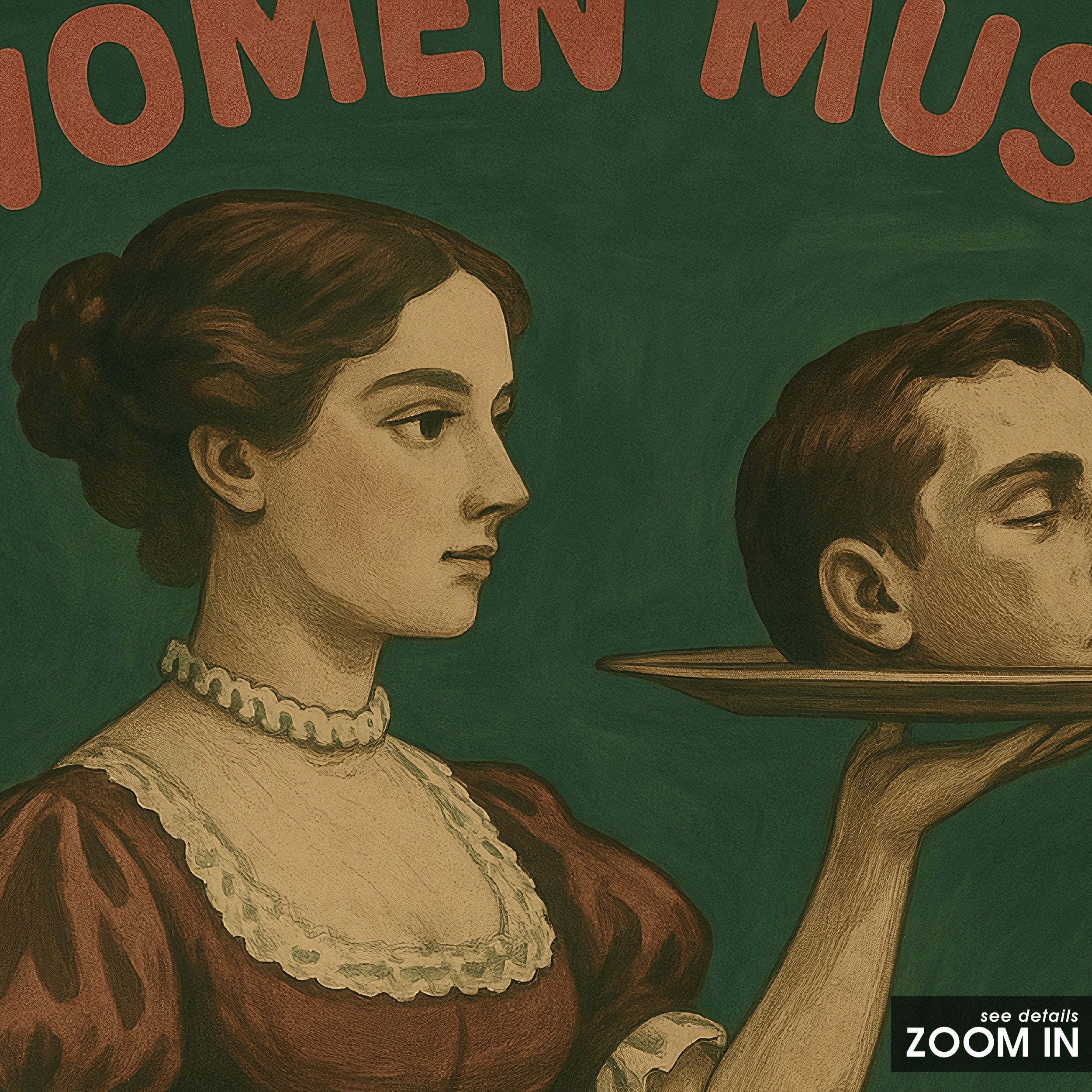 Served Cold — Victorian Satire Print – in room setting