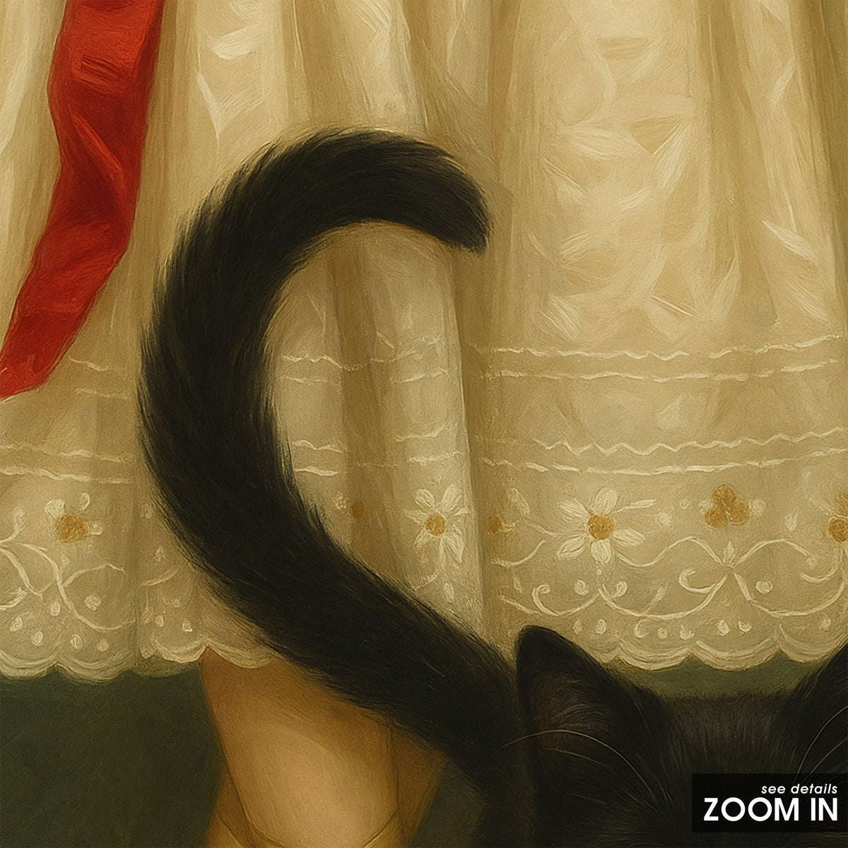 Backstage Companion - Ballet Cat Print - artwork detail
