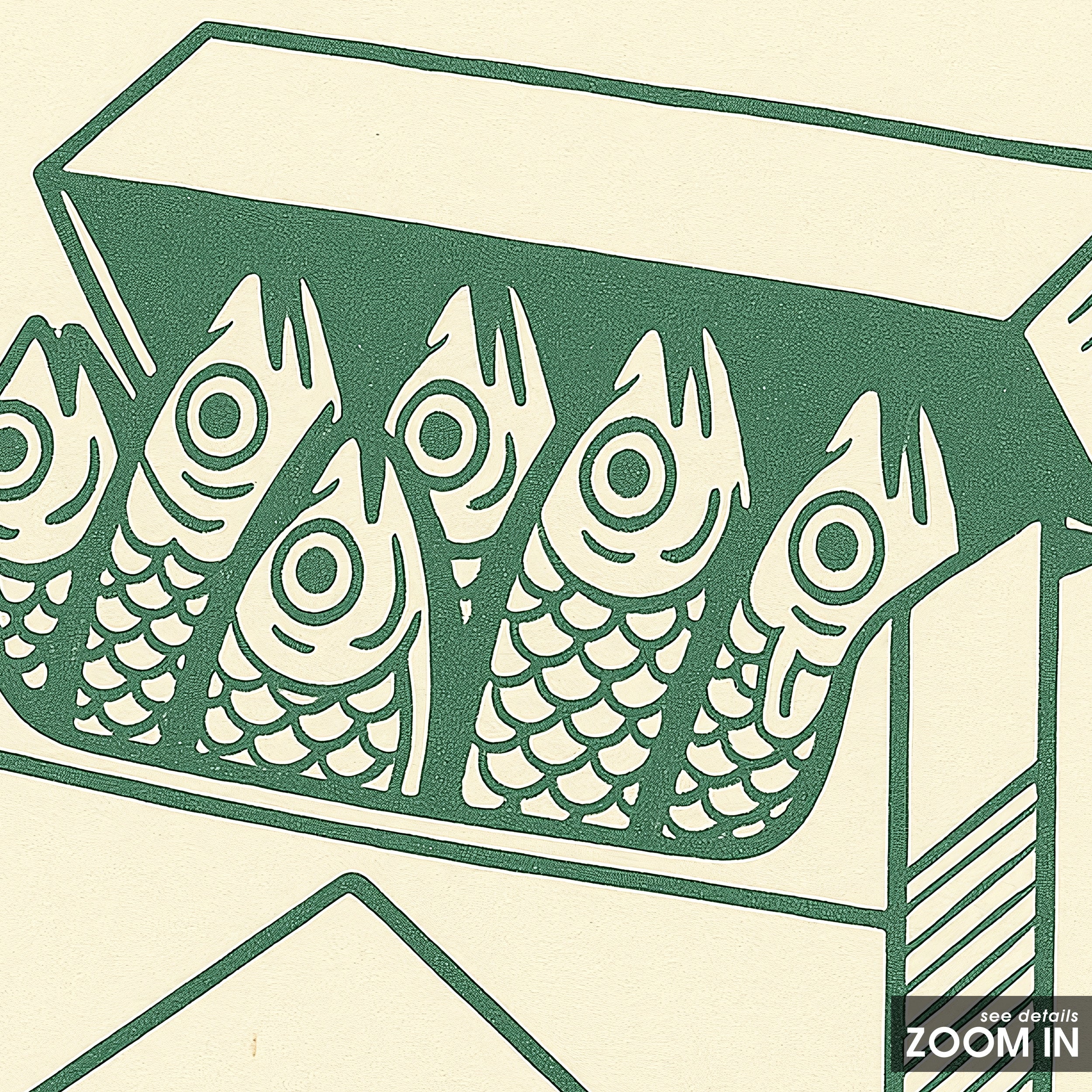 Pack of Sardines — Retro Parody Print – in room setting