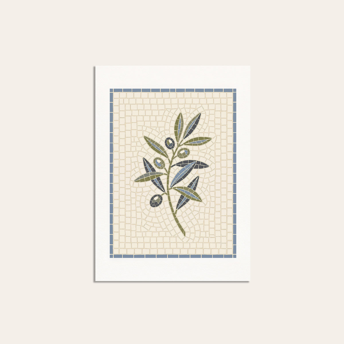 Olive Branch - Mosaic Style Print - unframed print