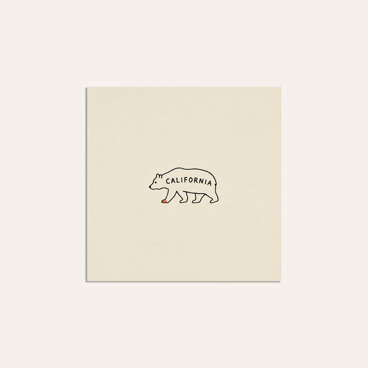 California Bear square art print — unframed print