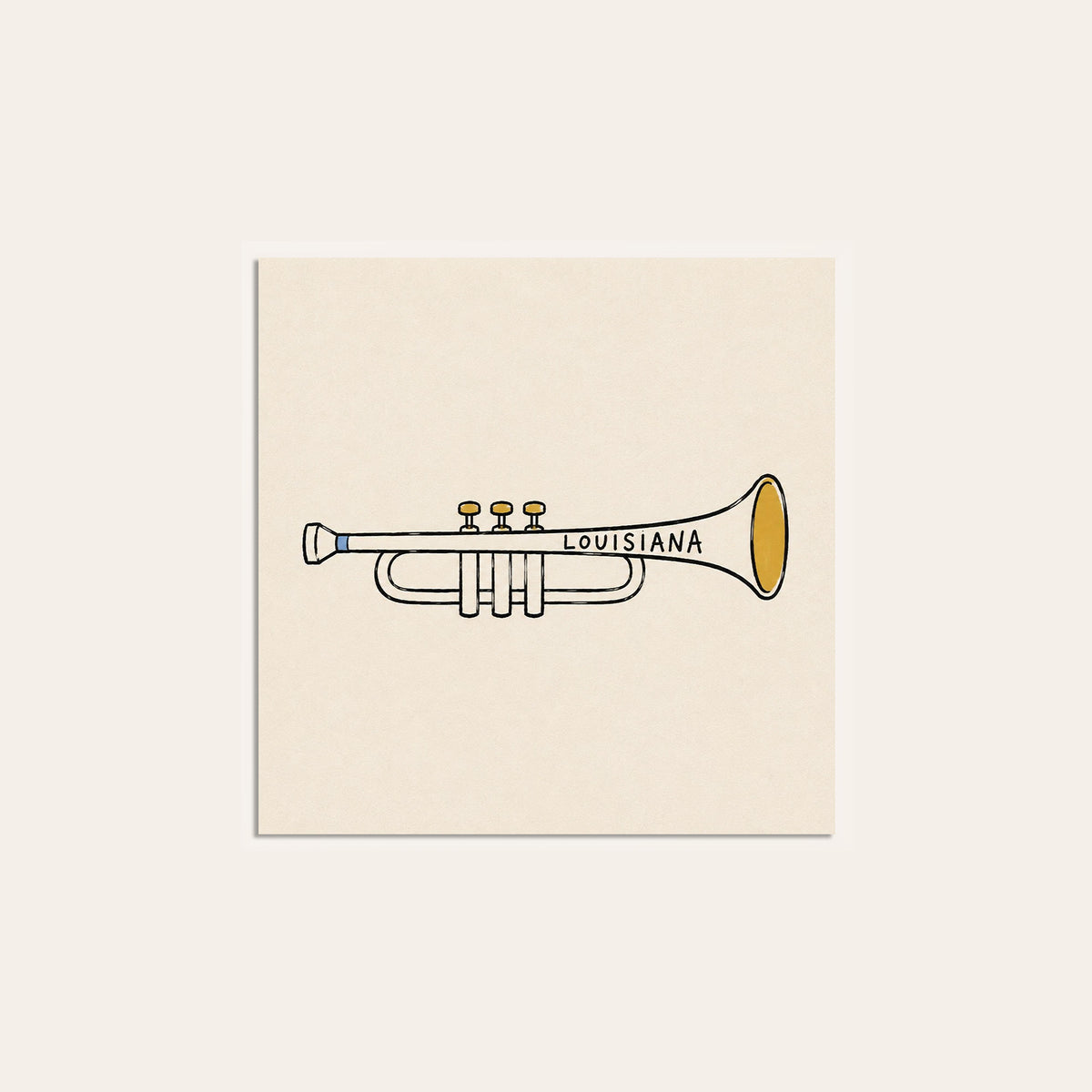 Louisiana Trumpet square art print — unframed print