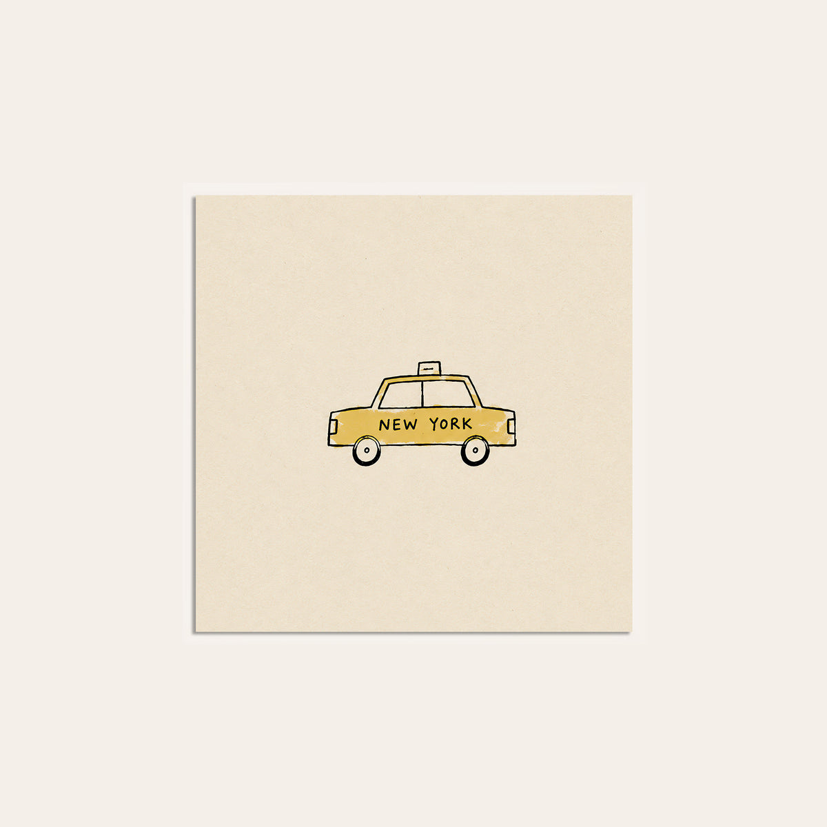 New York Yellow Taxi square art print — unframed print