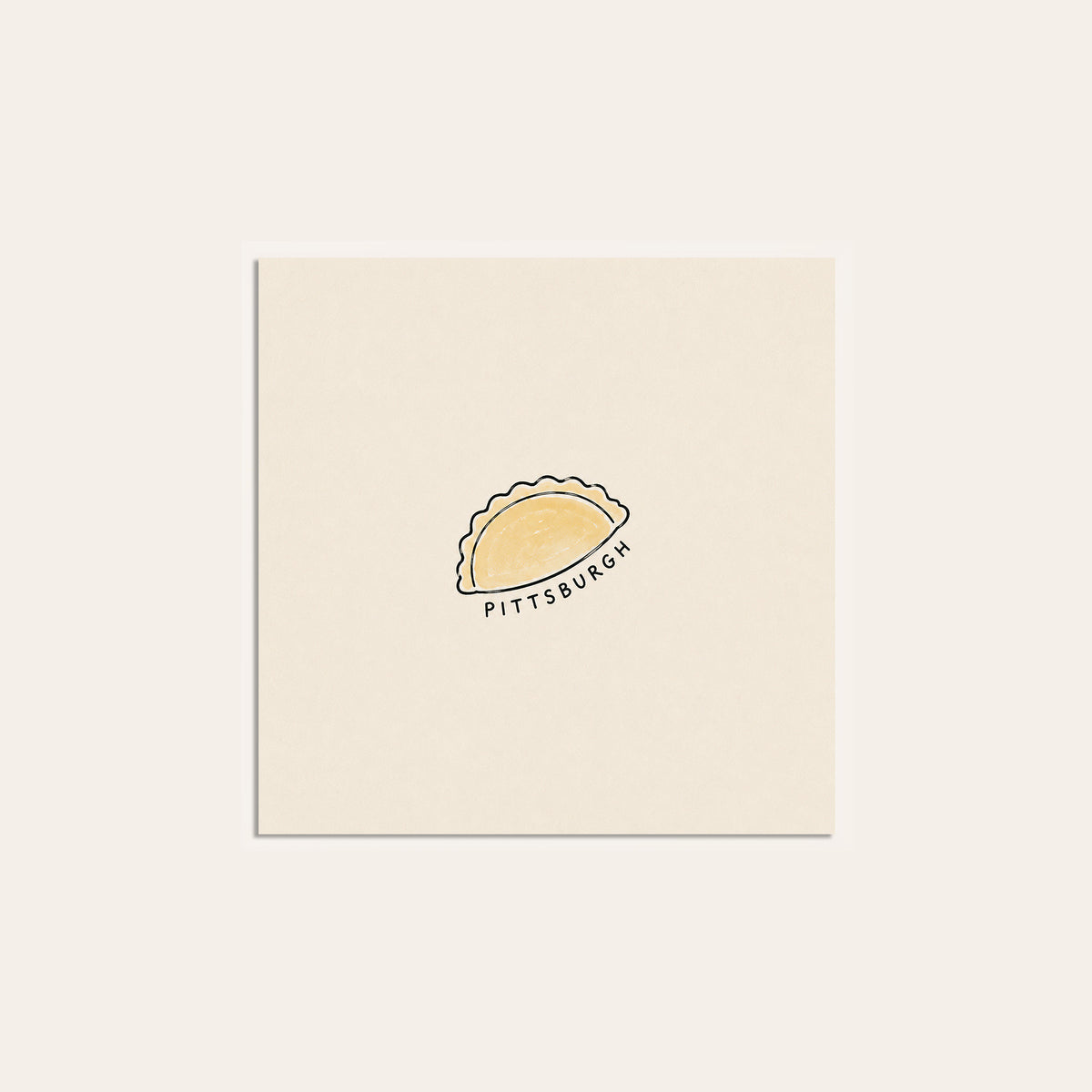 Pittsburgh Pierogi square art print — unframed print