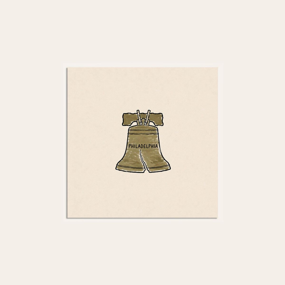 Philadelphia Liberty Bell square art print — unframed print
