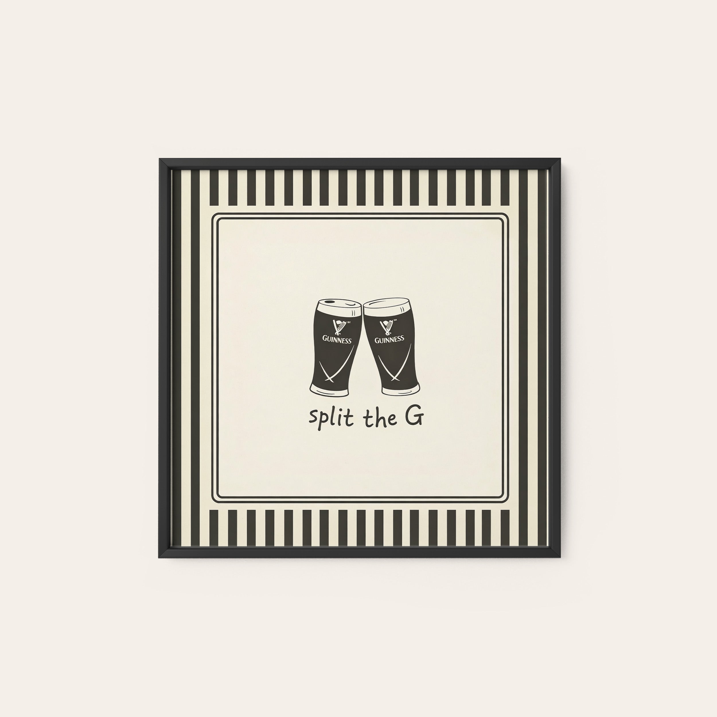 Split the G — Stout Print – black frame