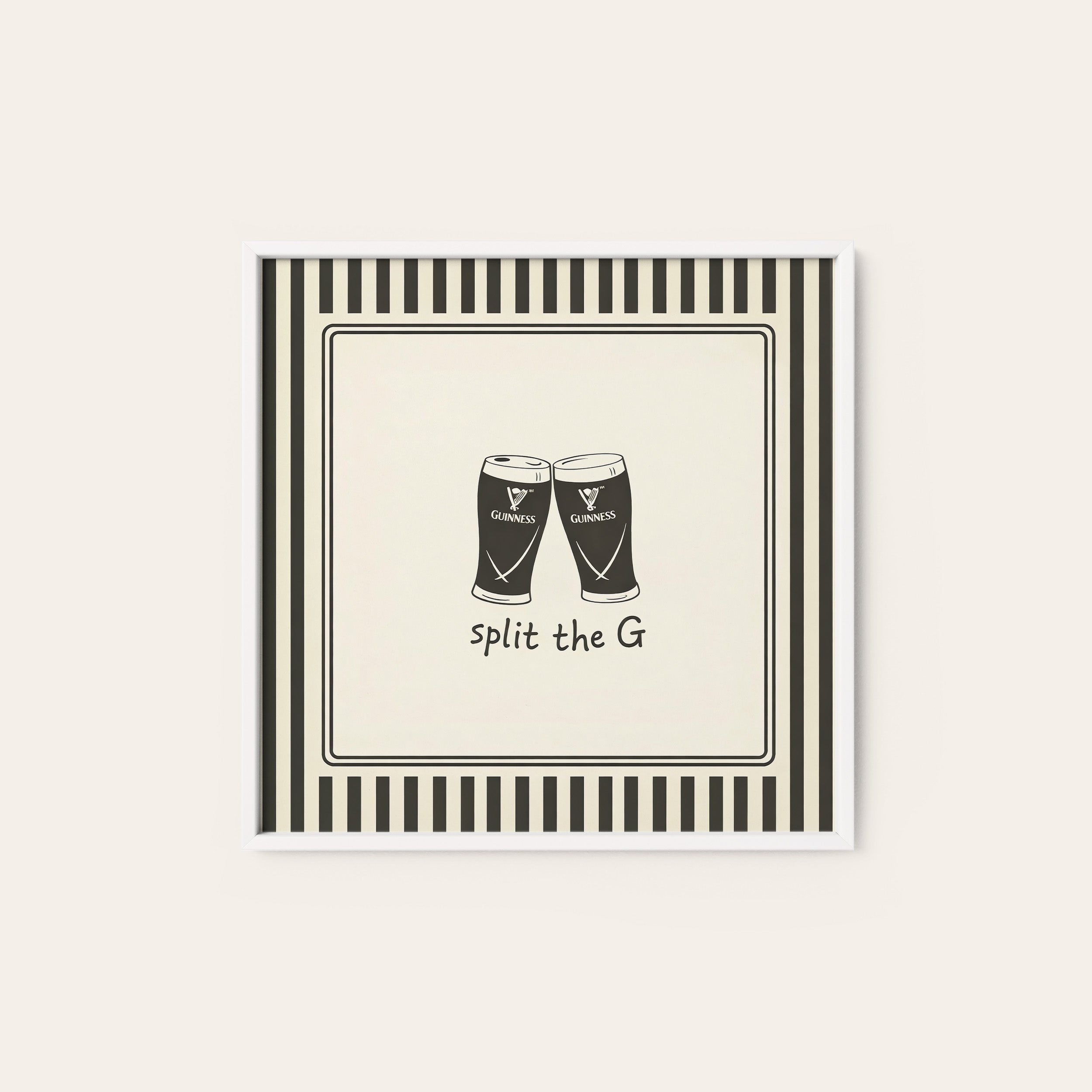 Split the G — Stout Print – white frame