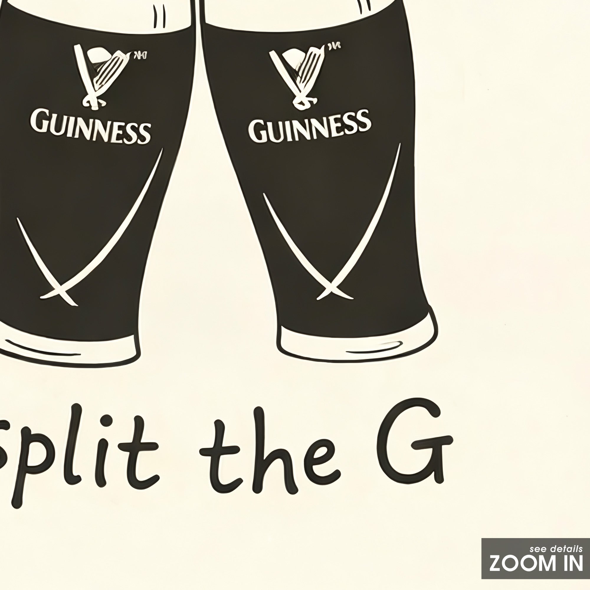 Split the G — Stout Print – detail closeup
