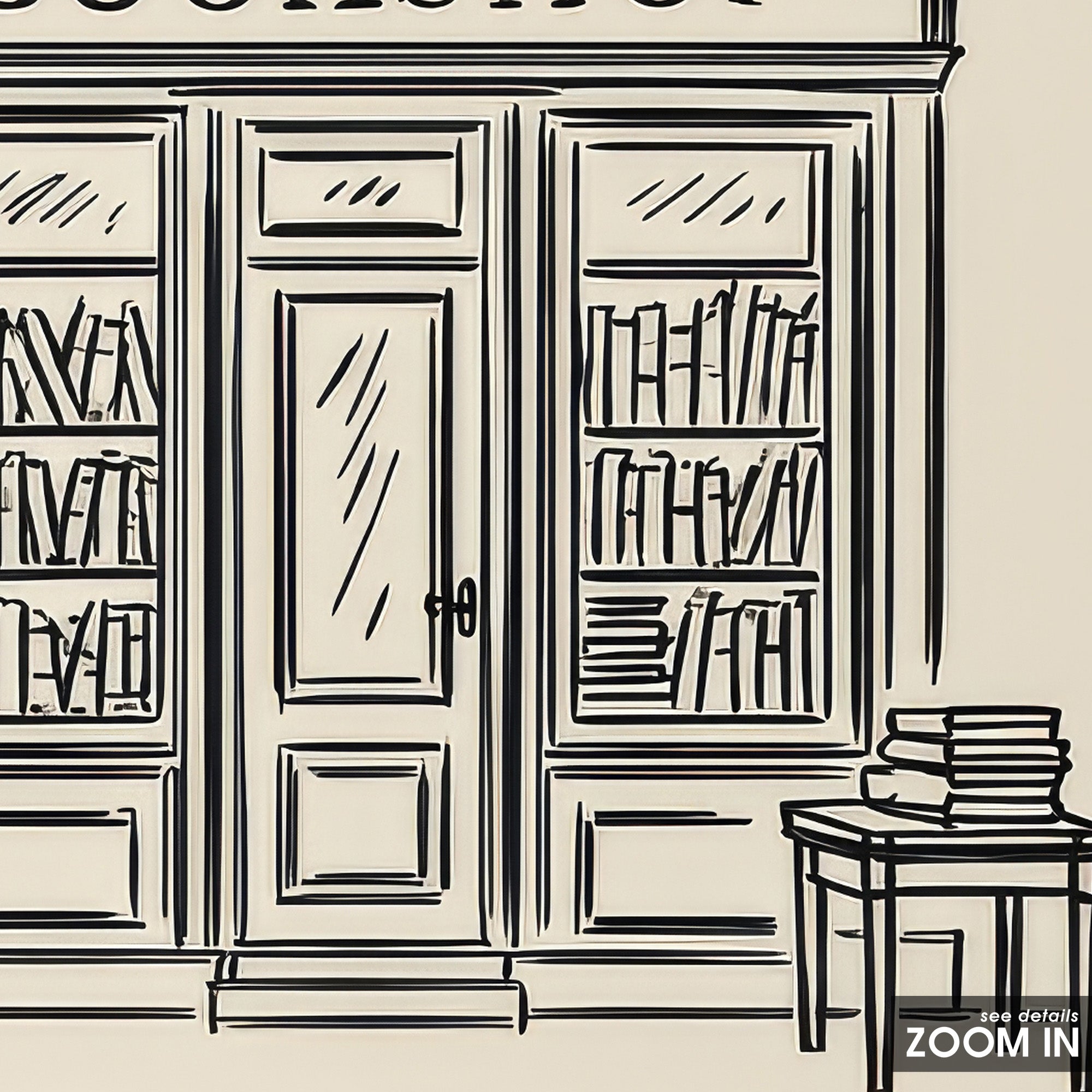 The Bookshop — Storefront Print – detail closeup