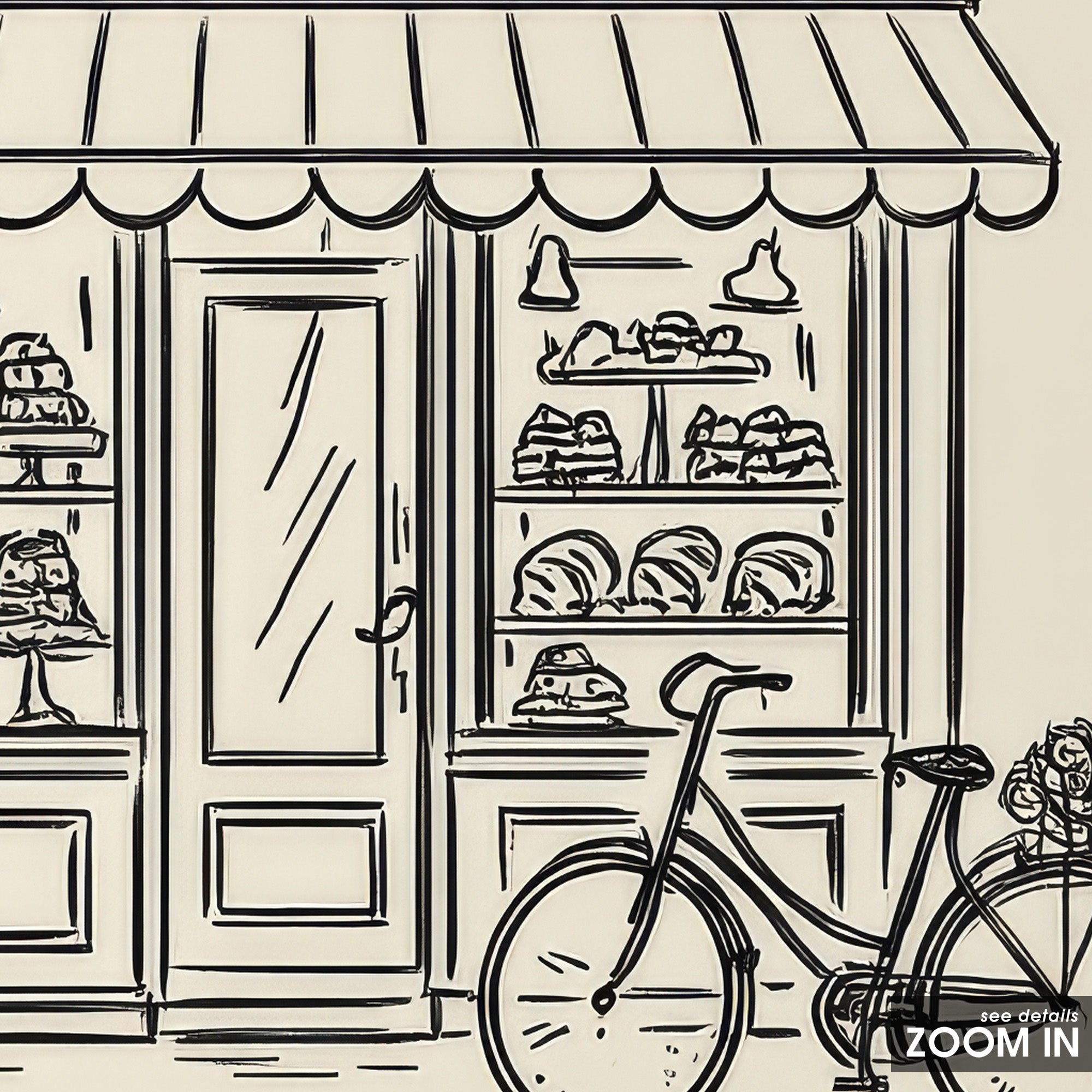 The Patisserie — Storefront Print – detail closeup